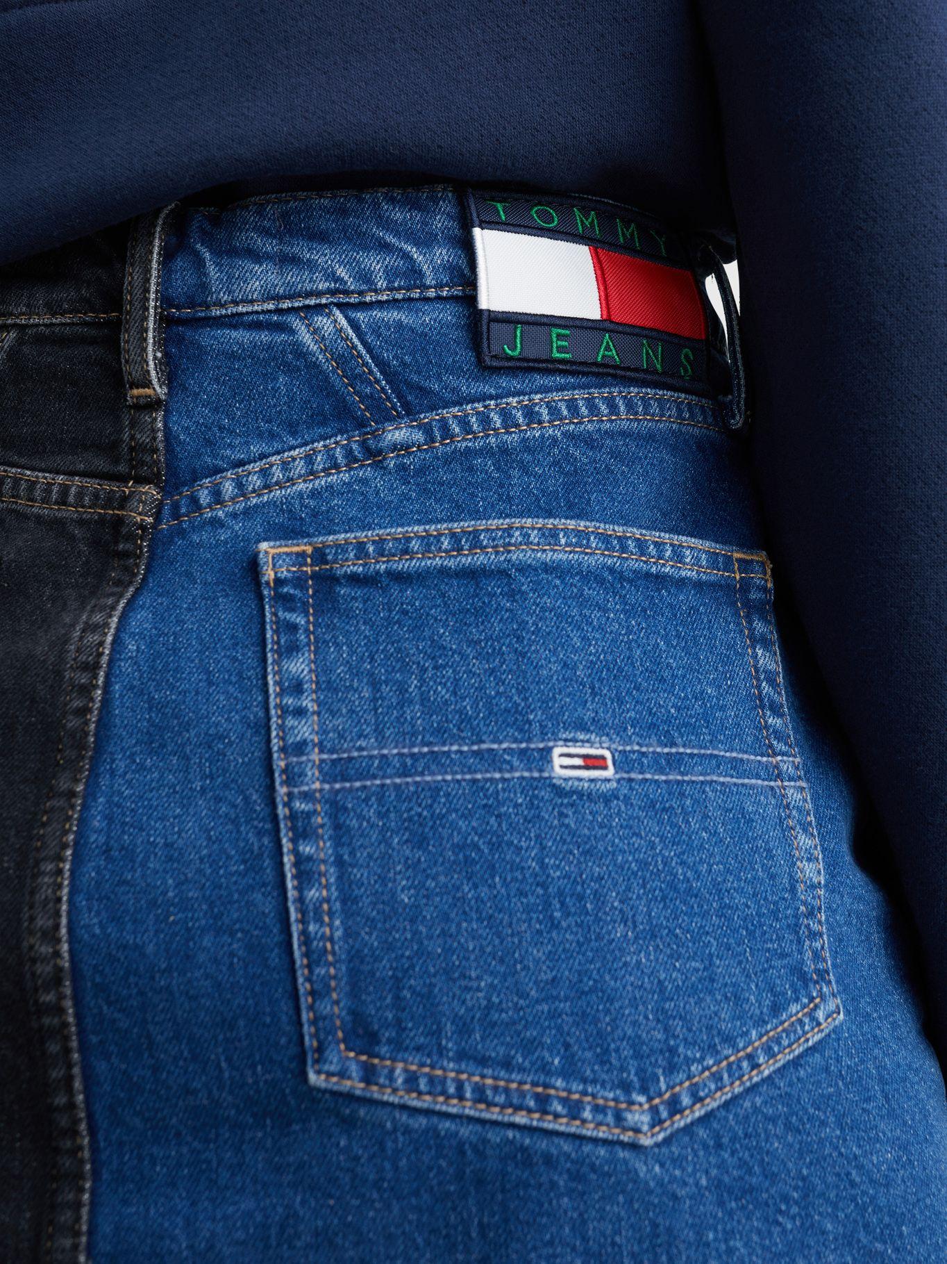 Falda Denim Bitonal Con Logo Azul Tommy Jeans-3