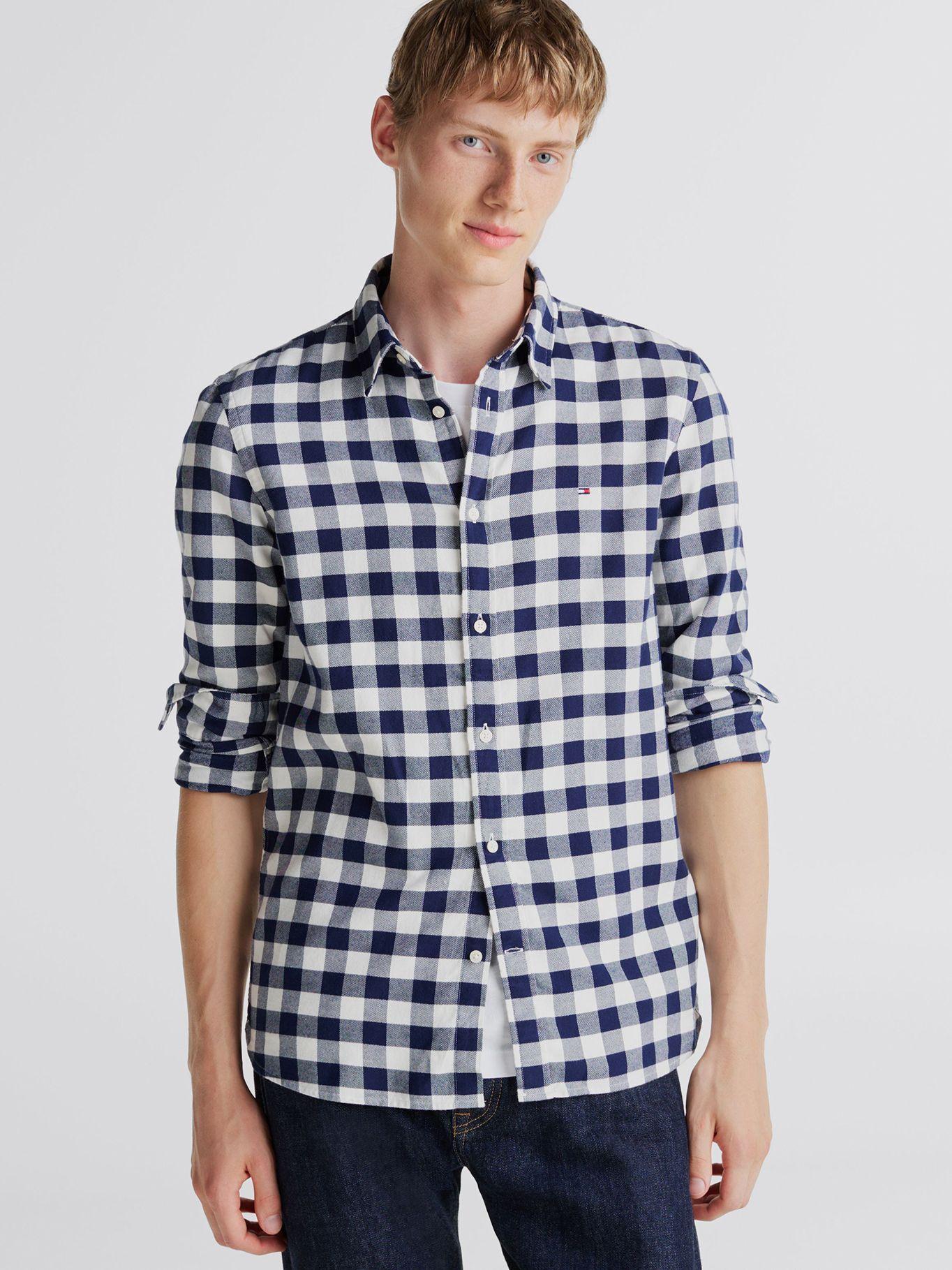 Camisa Gingham A Cuadros VSlim Fit Azul Tommy Hilfiger-0