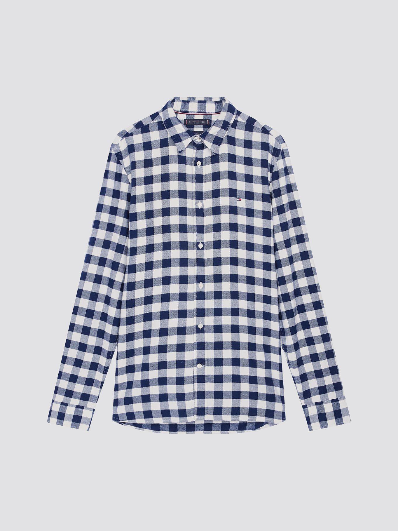 Camisa Gingham A Cuadros VSlim Fit Azul Tommy Hilfiger-4