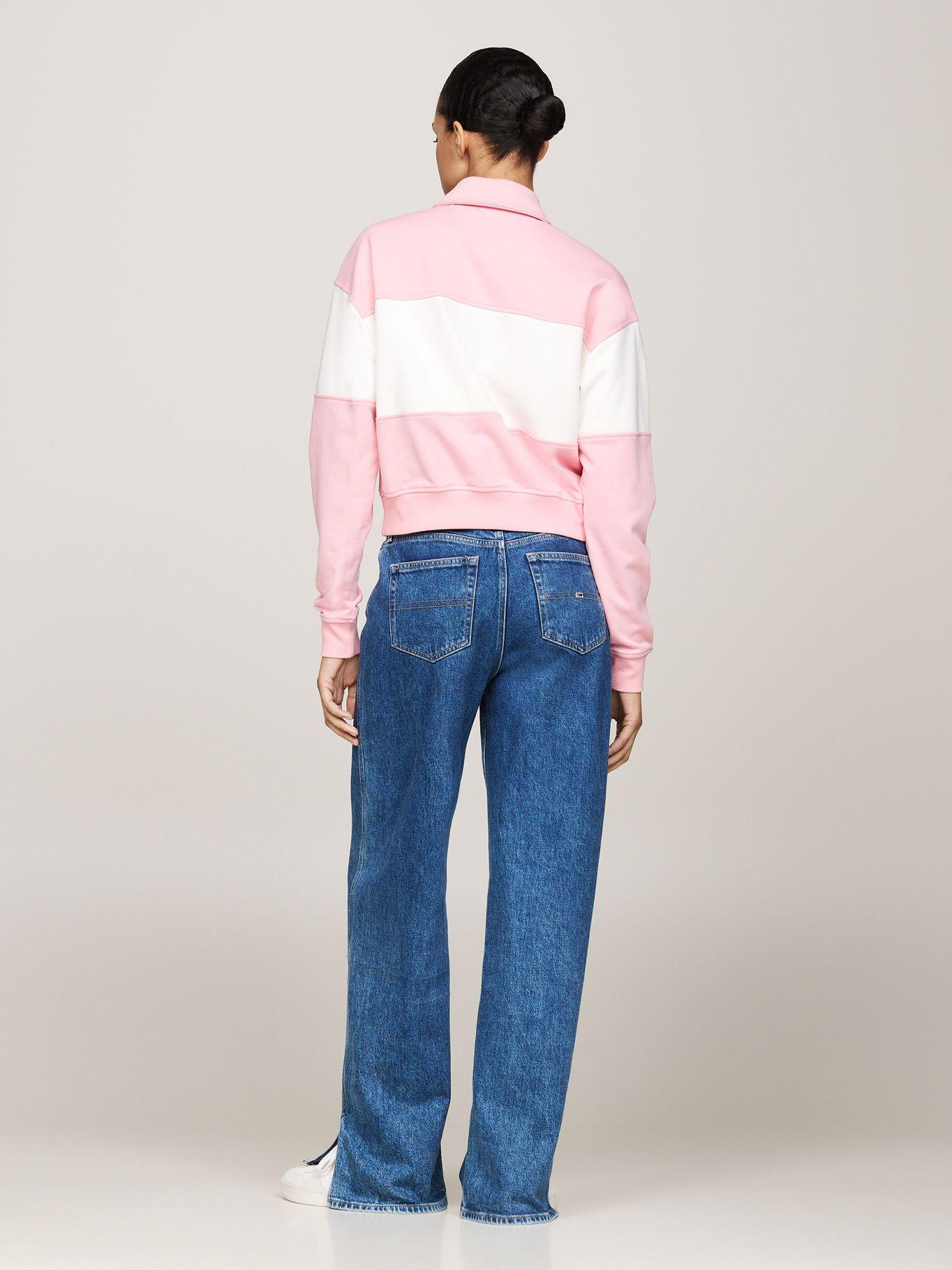 Sweater Relaxed Color Block Rosado Tommy Hilfiger-2