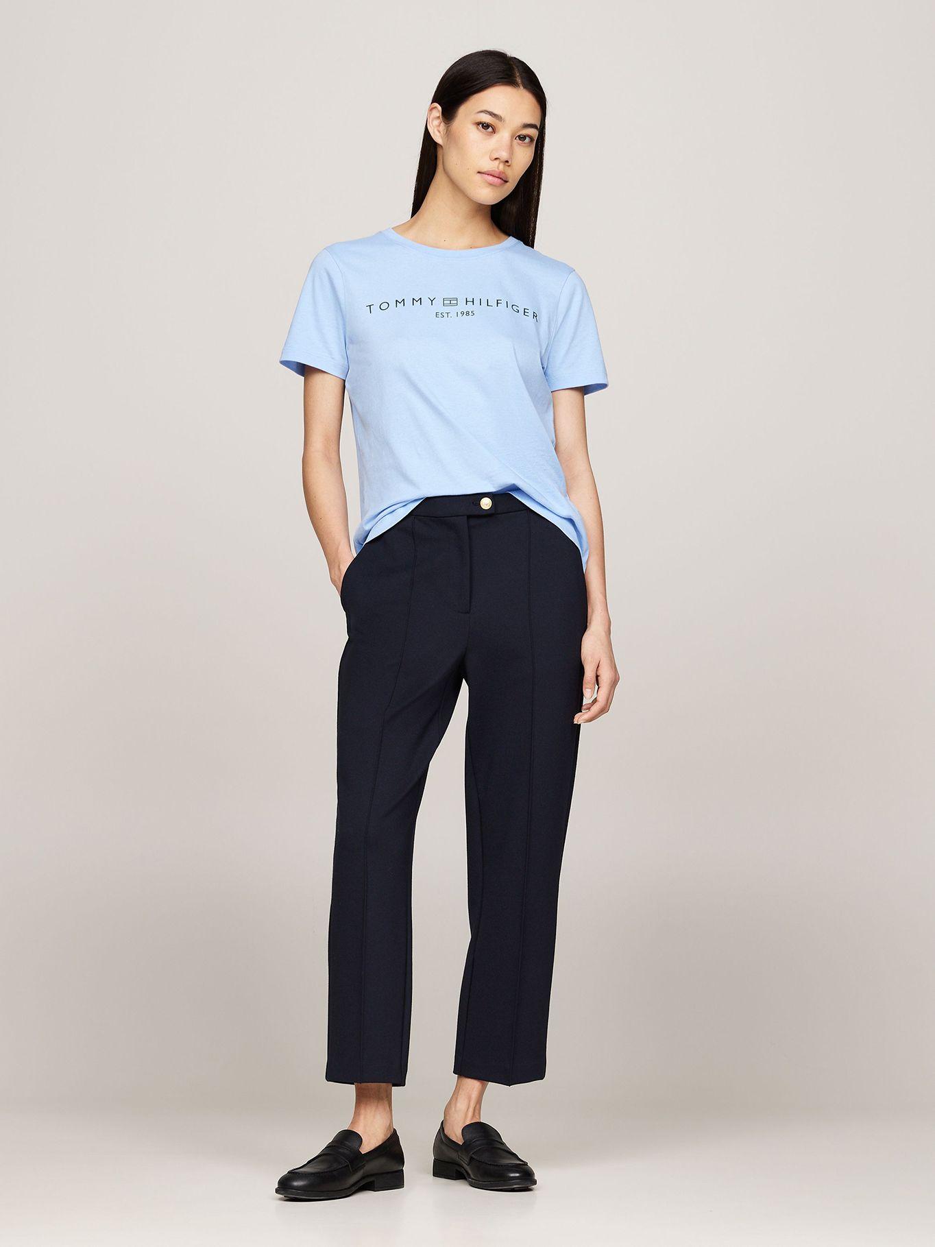 Polera Signature Celeste Tommy Hilfiger C1Z-1