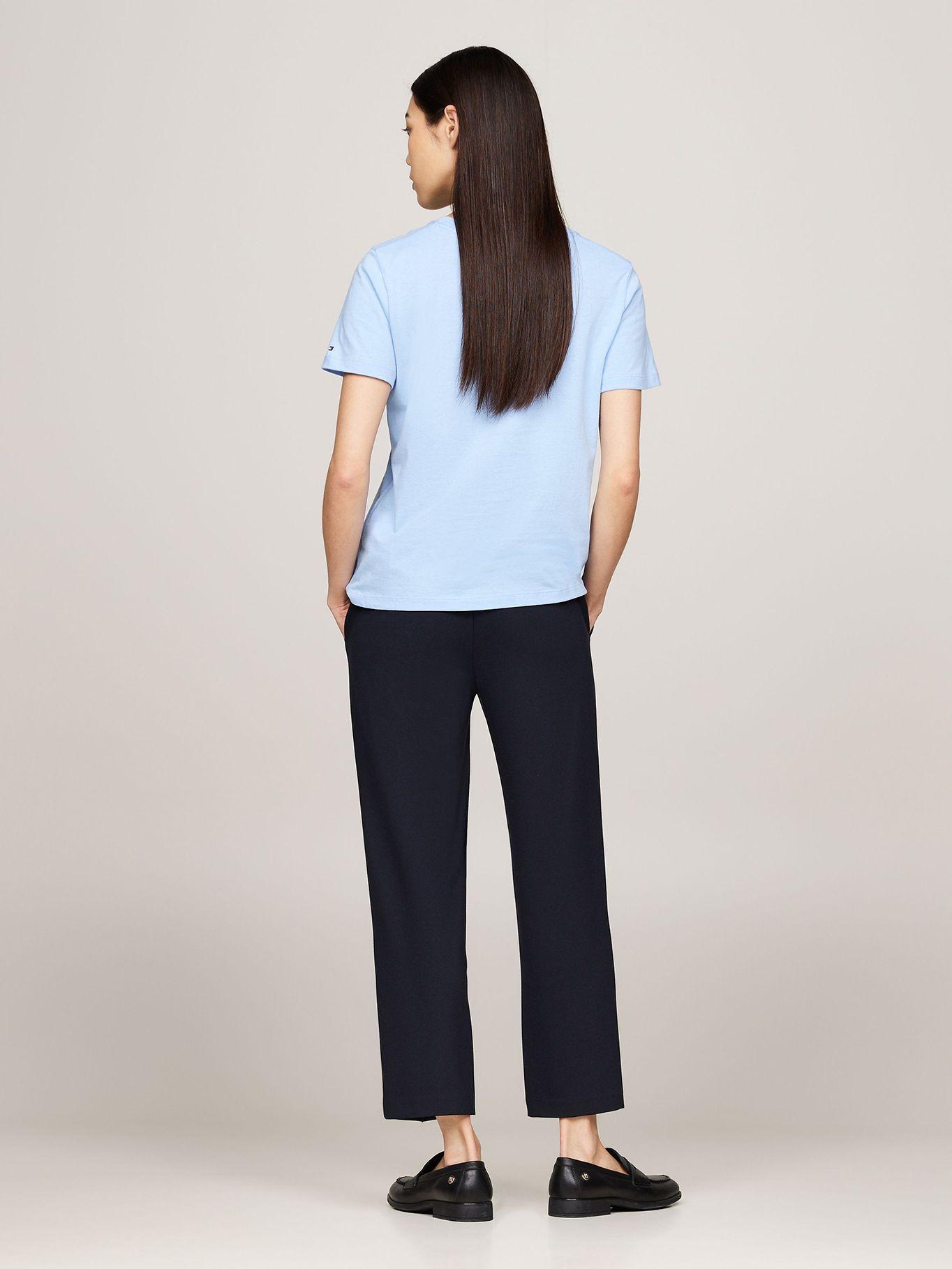 Polera Signature C1Z Celeste Tommy Hilfiger-2