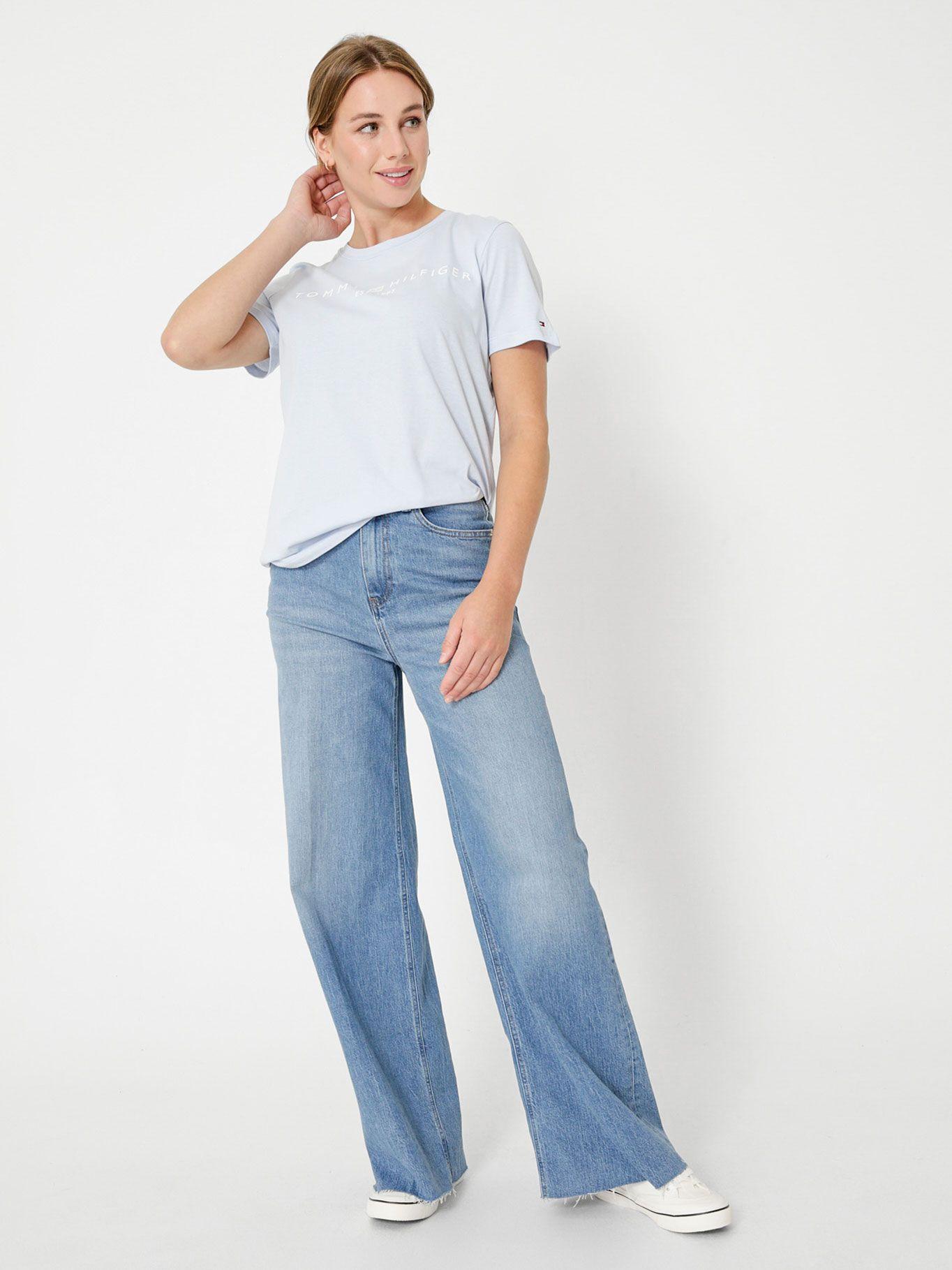 Polera Signature C1O Celeste Tommy Hilfiger-2
