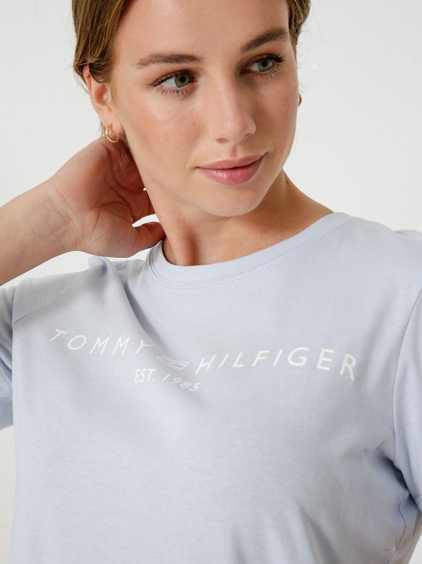 Polera Signature C1O Celeste Tommy Hilfiger-3