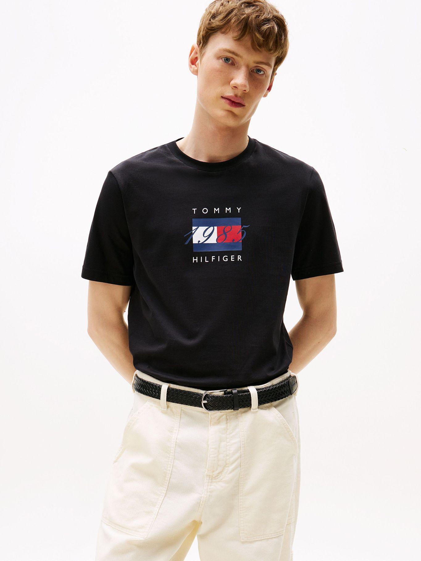 Polera Con Logo Flag Gráfico Negro Tommy Hilfiger-0