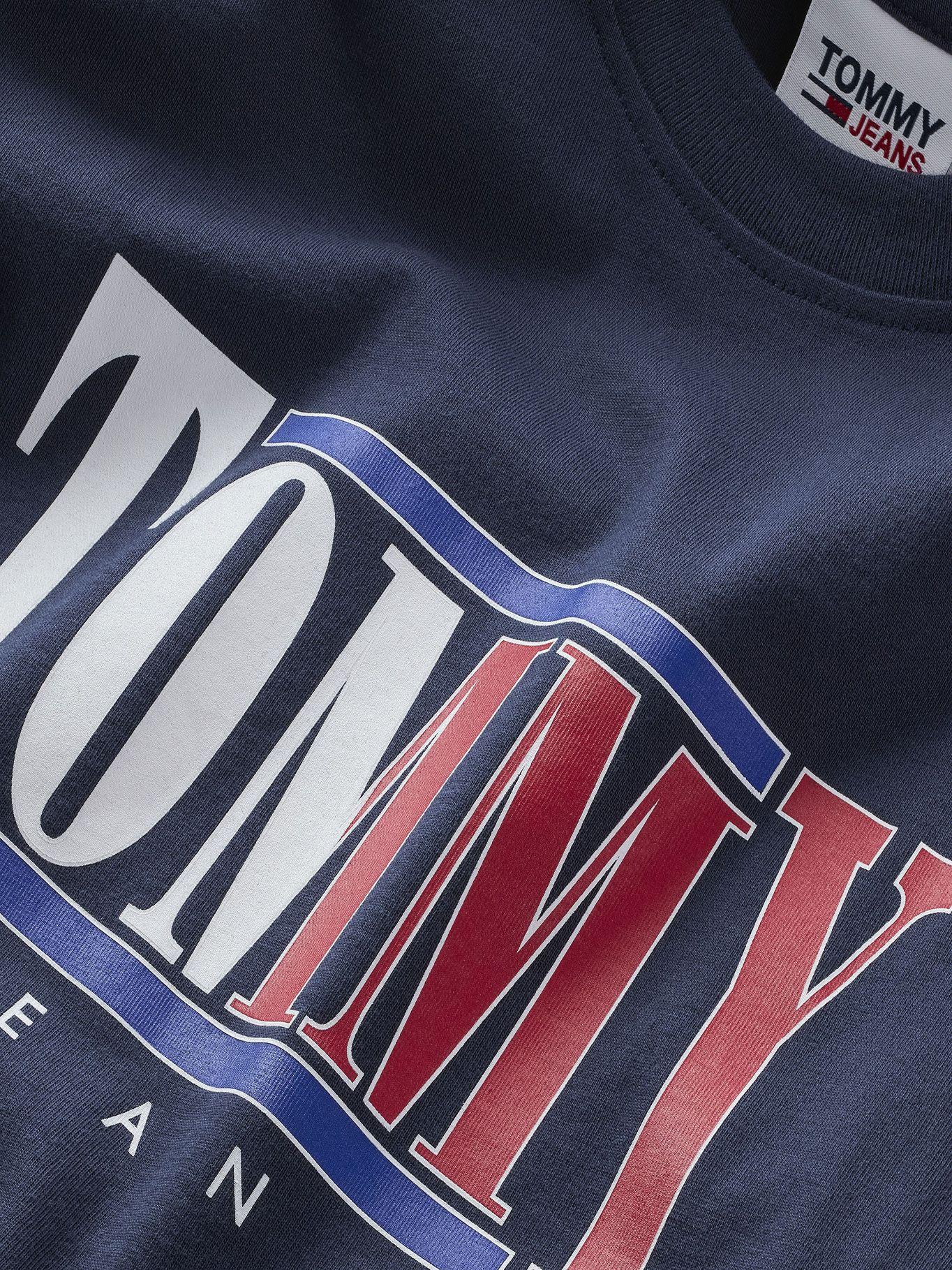 Polera Centered Logo Azul Tommy Jeans-2