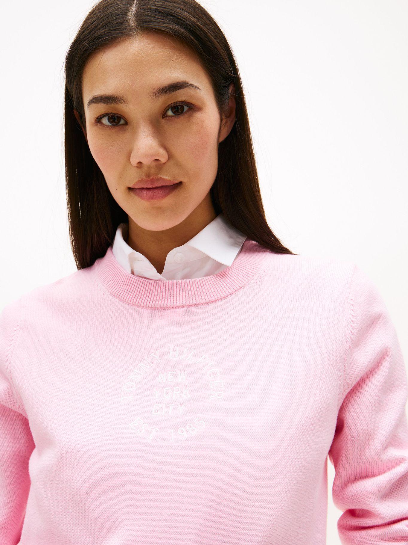 Sweater Con Logo Gráfico Rosado Tommy Hilfiger-3