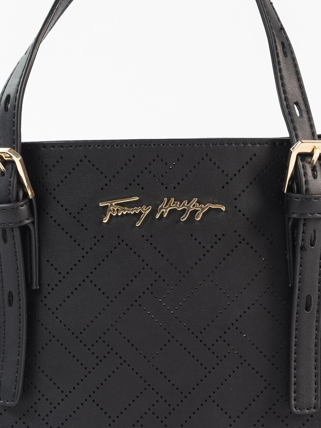Bolso Mini Shopper Flag Print Negro Tommy Hilfiger-2