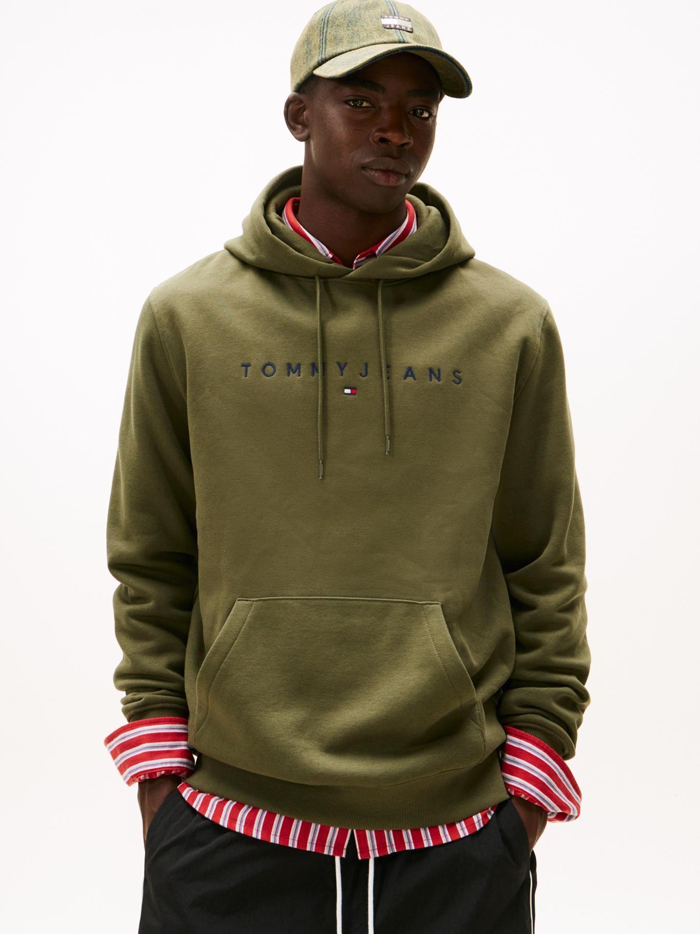 Polerón Hoodie Con Logo Bordado Tommy Jeans Verde-0