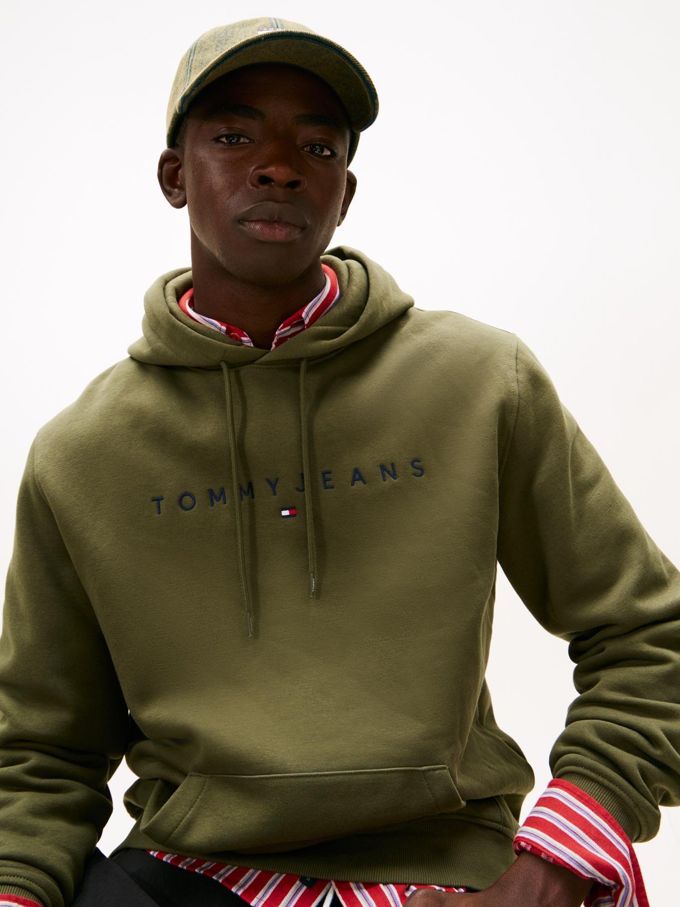 Polerón Hoodie Con Logo Bordado Tommy Jeans Verde-3