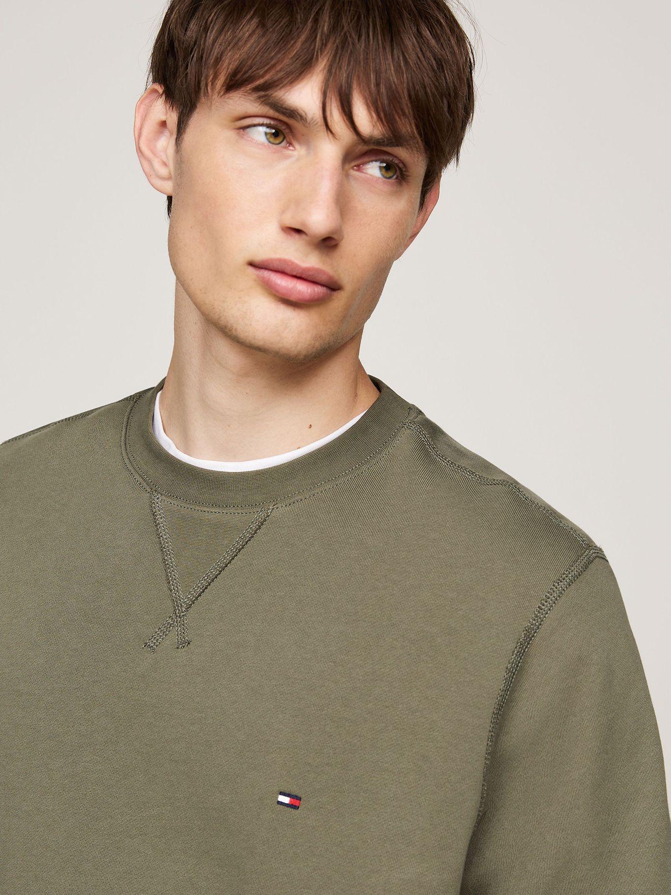 Polerón Solid Con Cuello Redondo Verde Tommy Hilfiger-3