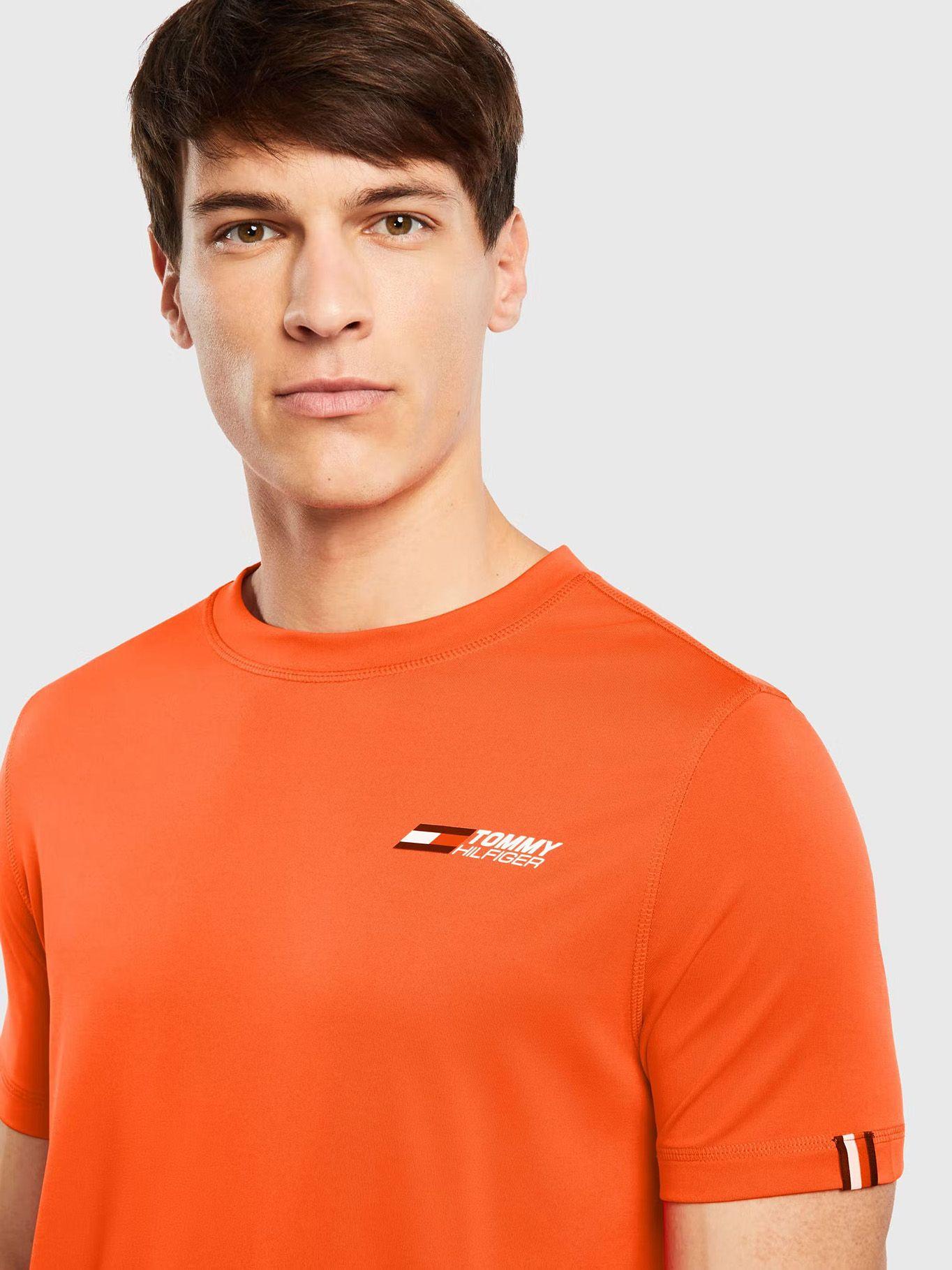 Polera Sport Con Logo Slim Fit Naranjo Tommy Hilfiger-3