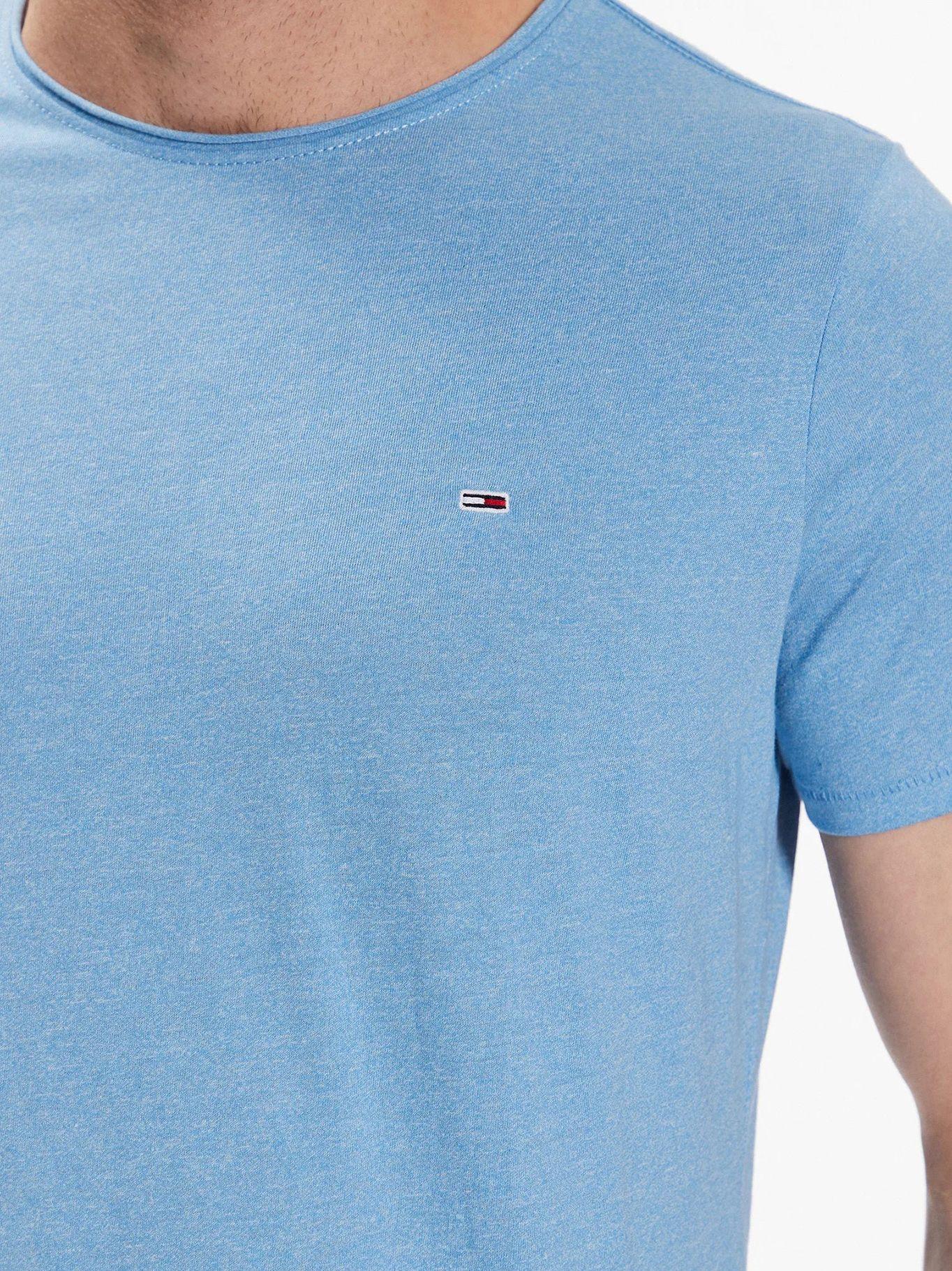 Polera Jaspe Slim Fit C-Neck Celeste Tommy Jeans-3