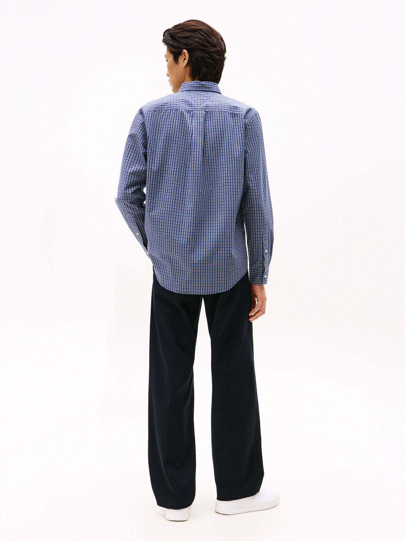 Camisa Th Flex De Corte Regular Azul Tommy Hilfiger-2