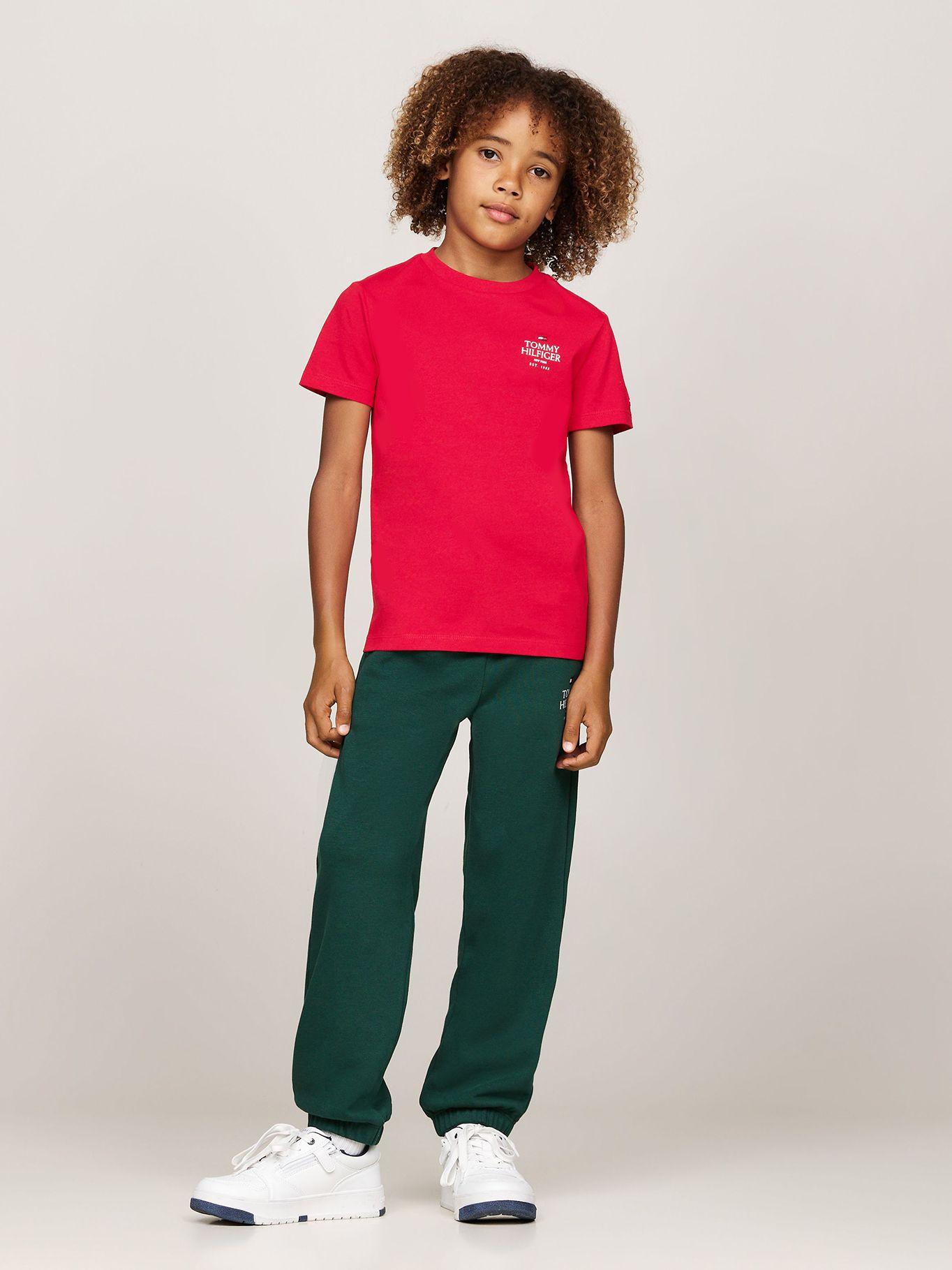 Polera De Niño Con Logo Gráfico Rojo Tommy Hilfiger-1