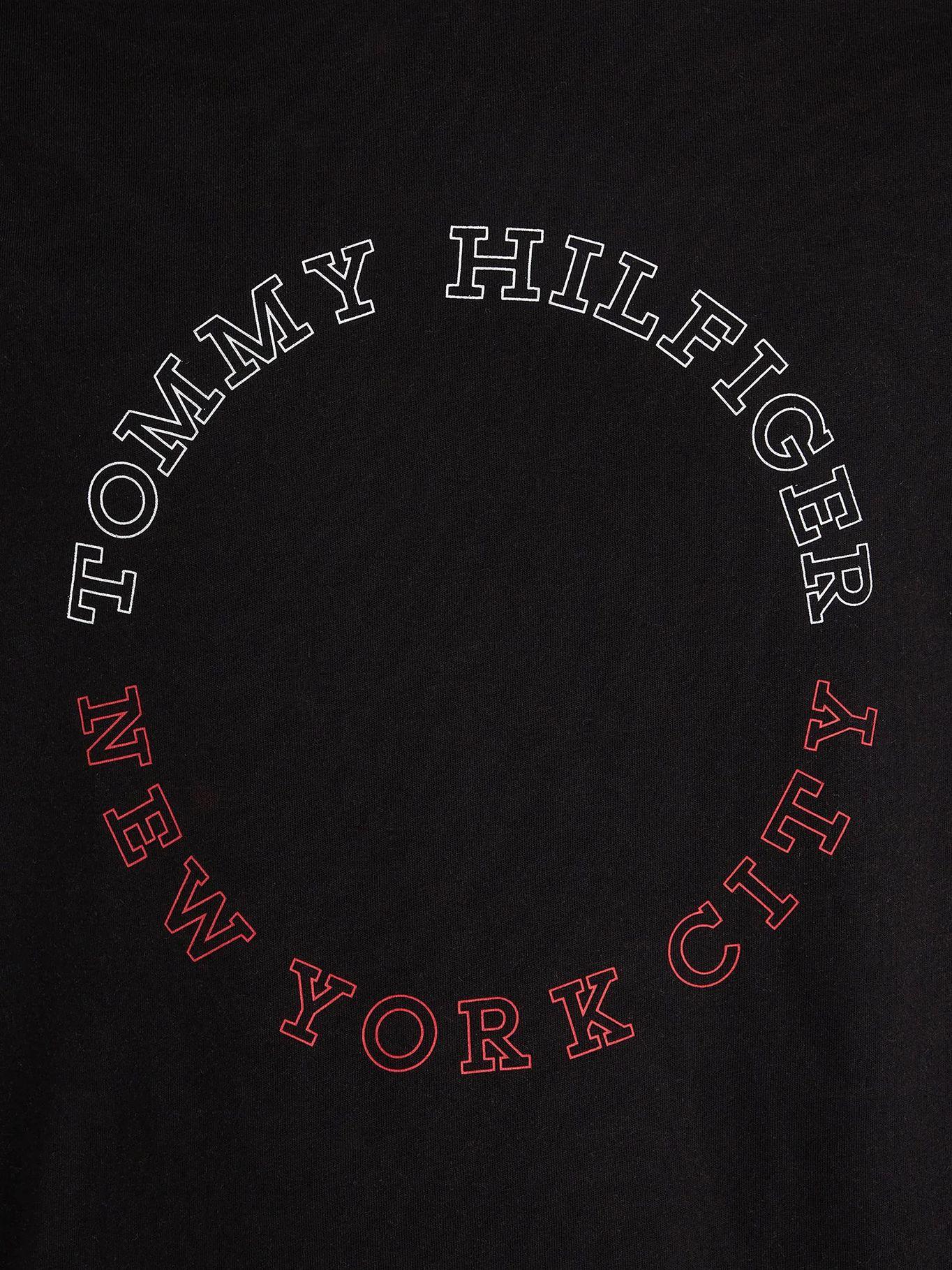 Polera Con Logo Circular Monotype Negro Tommy Hilfiger-3