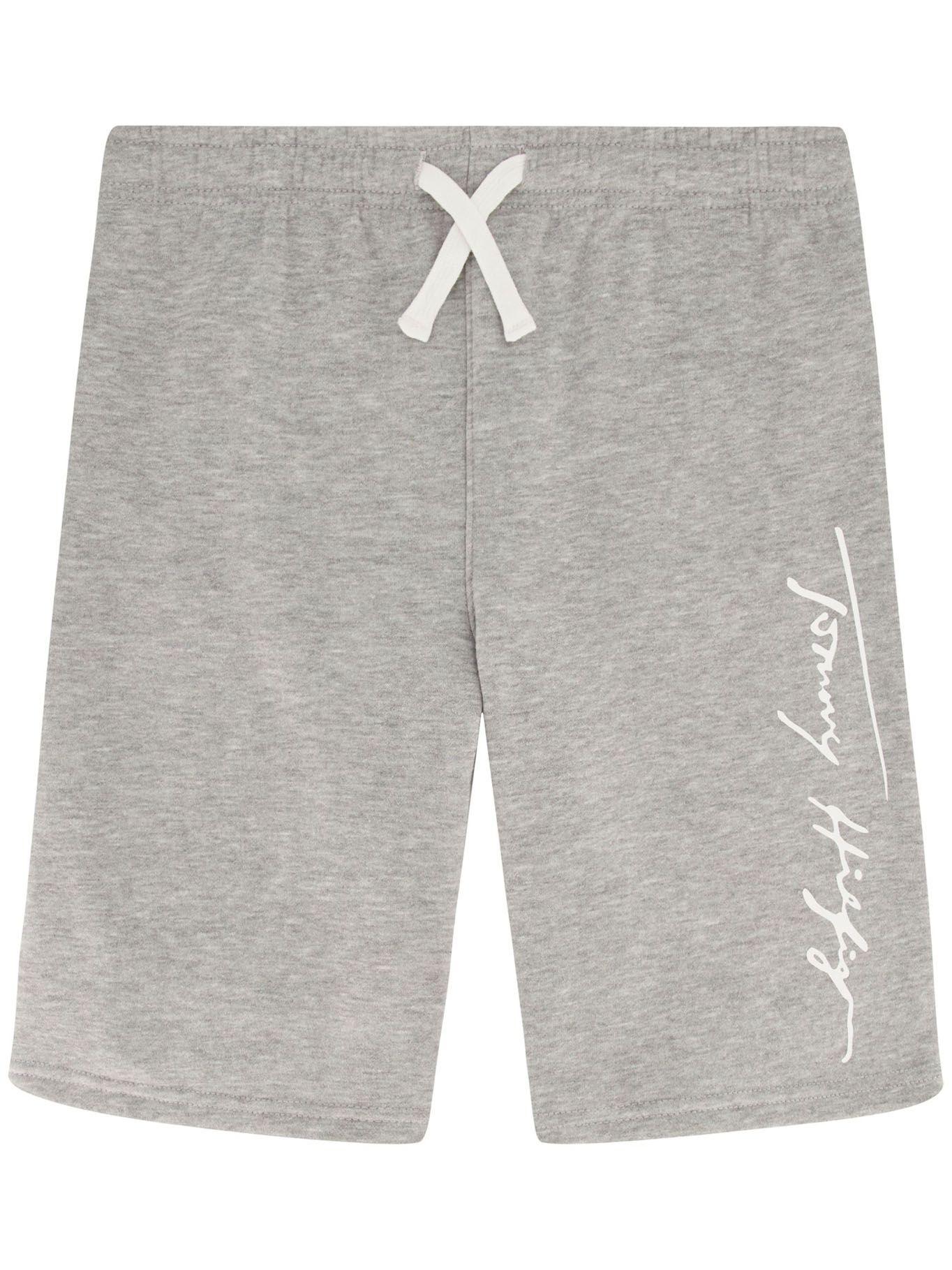 Shorts De Algodón Signature Gris Tommy Hilfiger-0