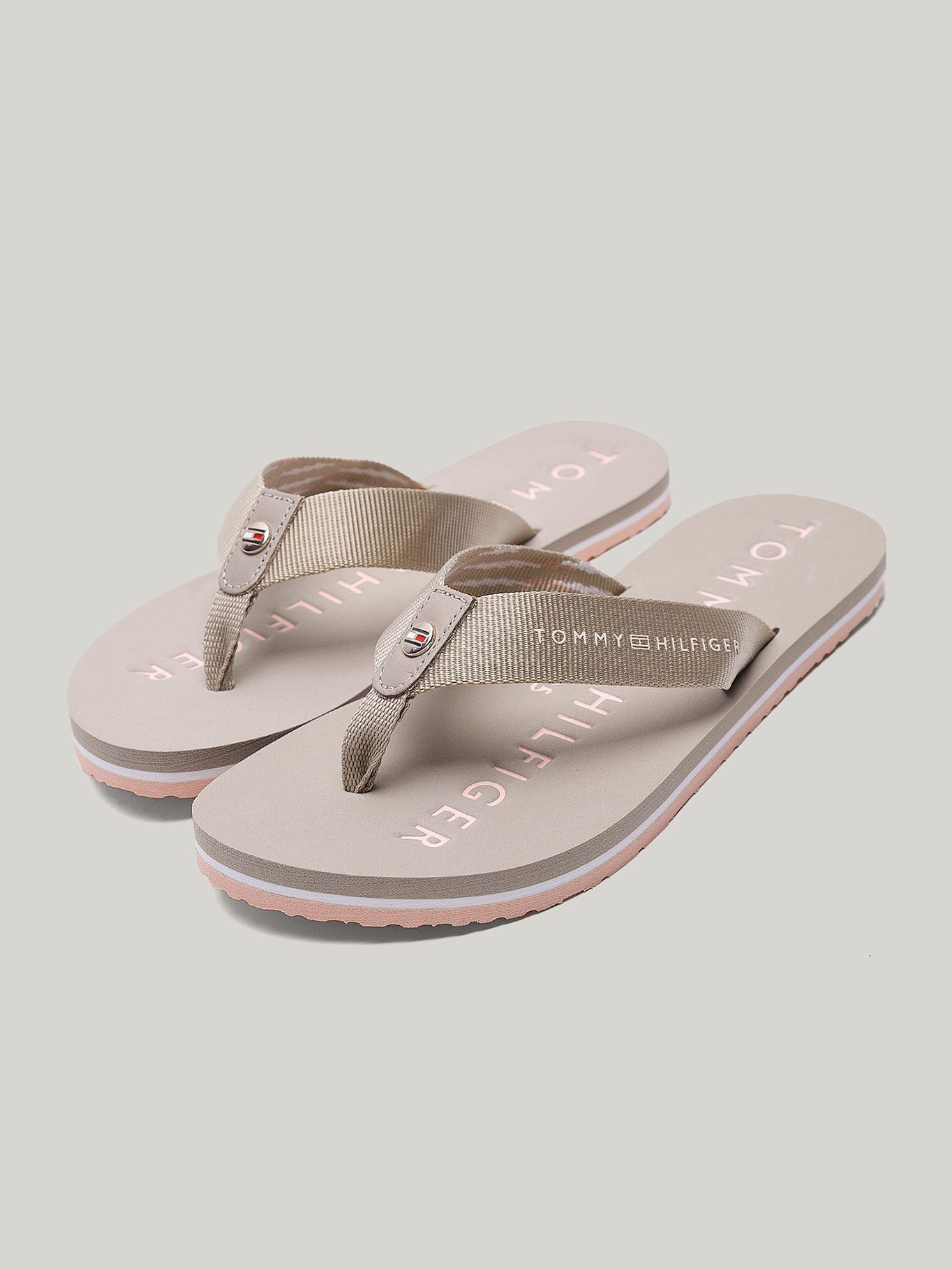 Sandalias Con Logo Solid Beige Tommy Hilfiger-0