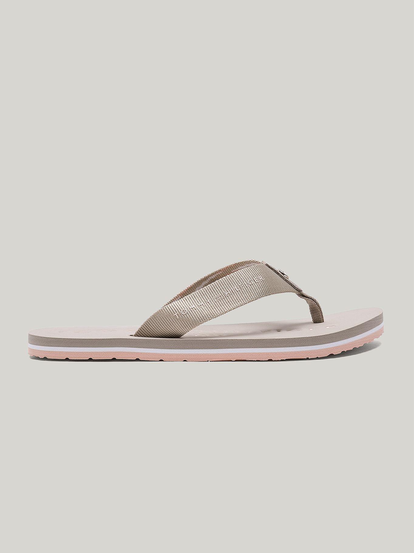 Sandalias Con Logo Solid Beige Tommy Hilfiger-4