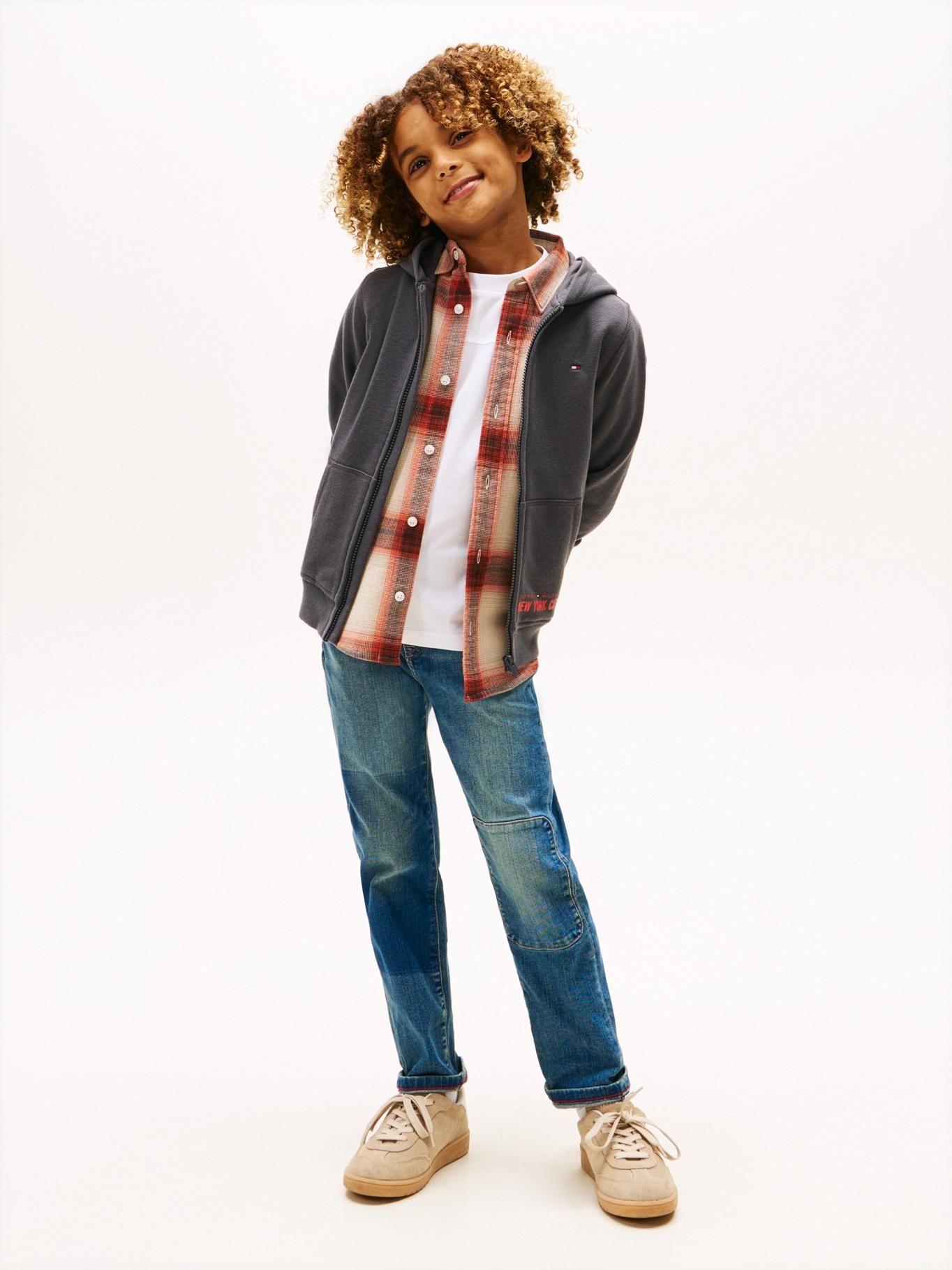 Polerón Hoodie Cierre Gris Tommy Hilfiger PT2-1