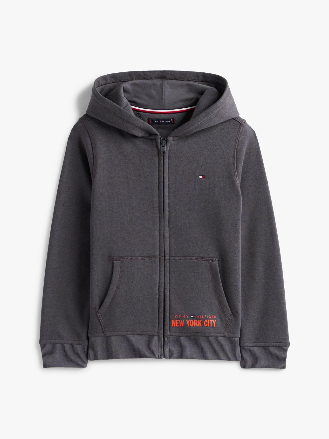 Polerón Hoodie Cierre Gris Tommy Hilfiger PT2-4