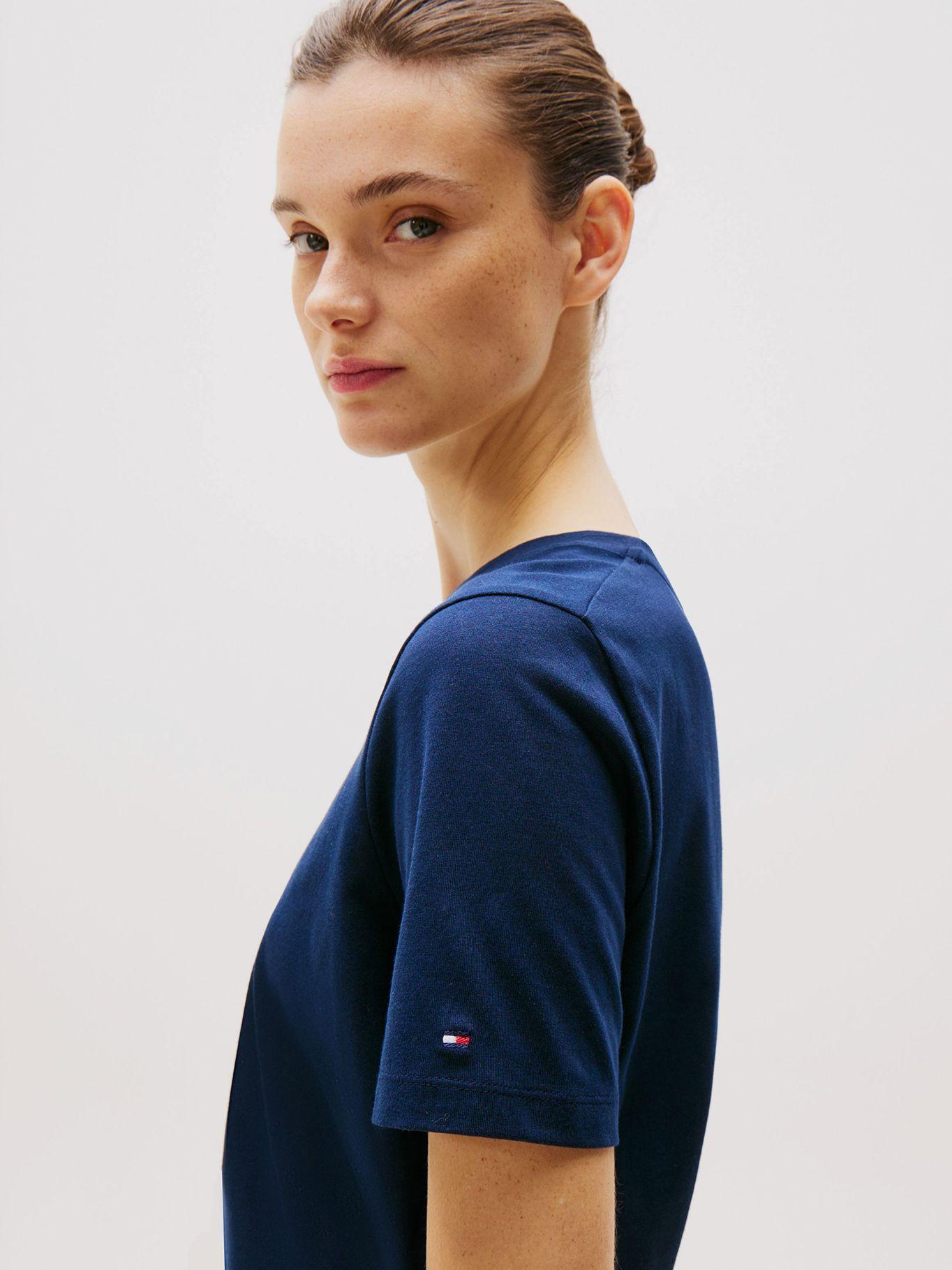Polera Contrast Flag Logo Azul Tommy Hilfiger-3