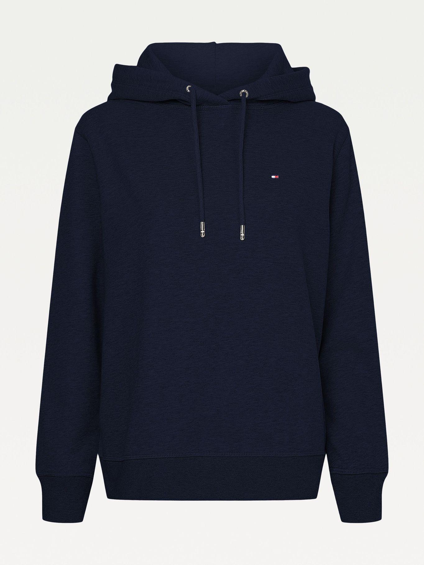 Polerón Hoodie Curve Con Logo Azul Tommy Hilfiger-0