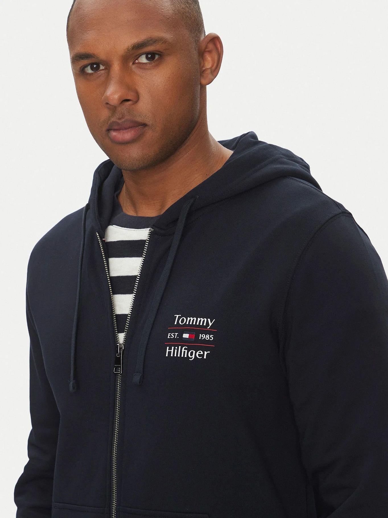 Polerón Hoodie Con Cierre DW5 Azul Tommy Hilfiger-3