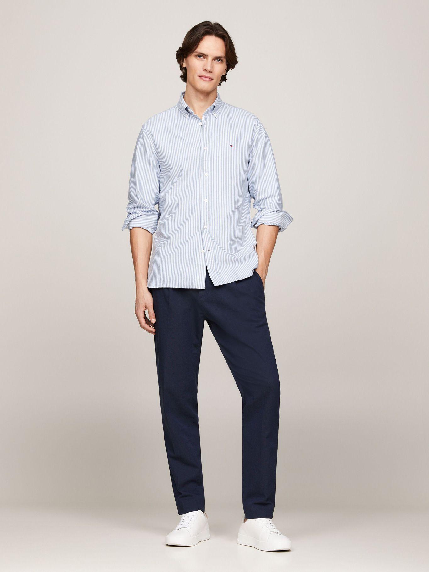 Camisa Heritage Regular- Fit Celeste Tommy Hilfiger-1