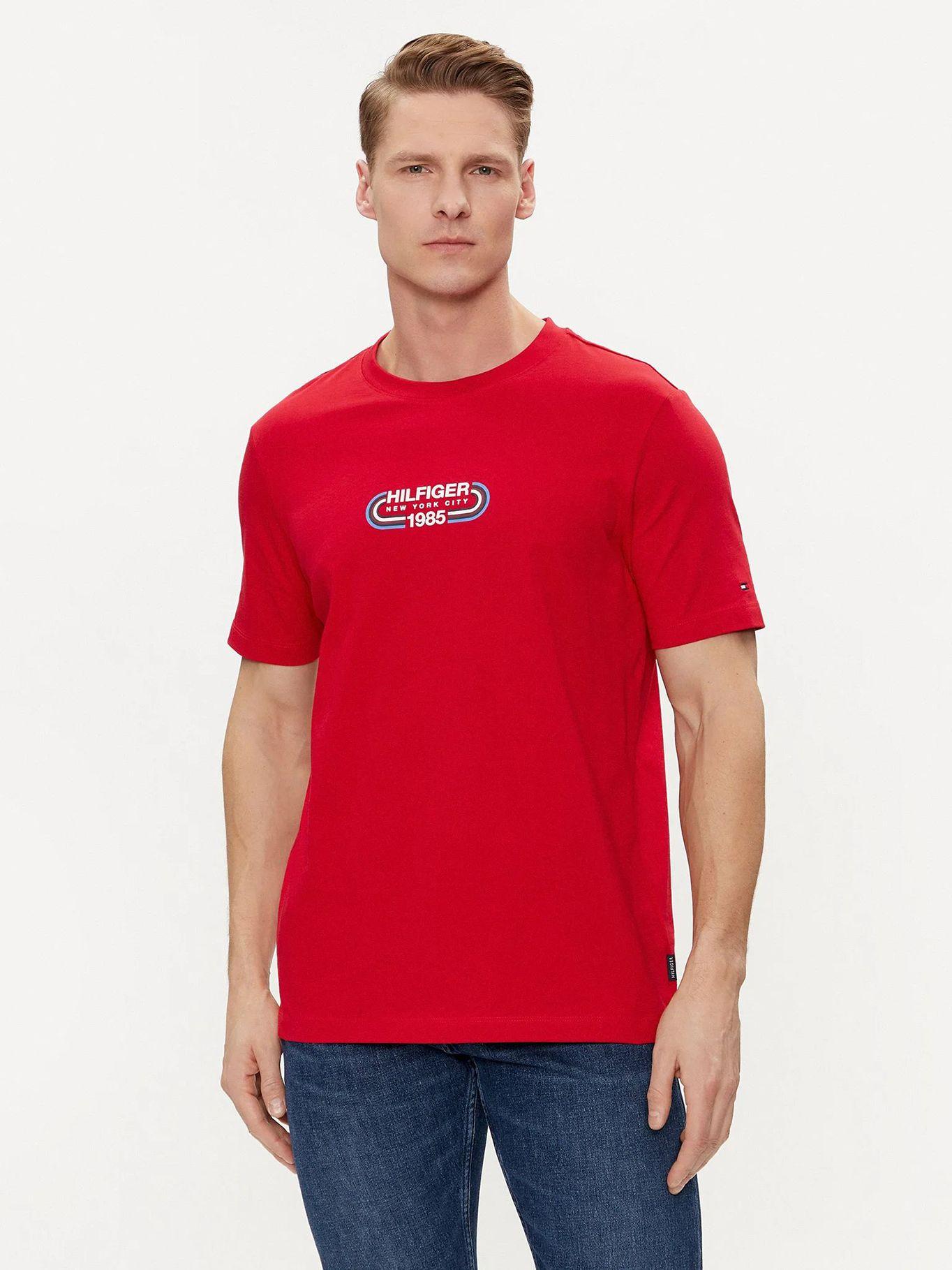 Polera Logo Archive Regular Fit Rojo Tommy Hilfiger-0