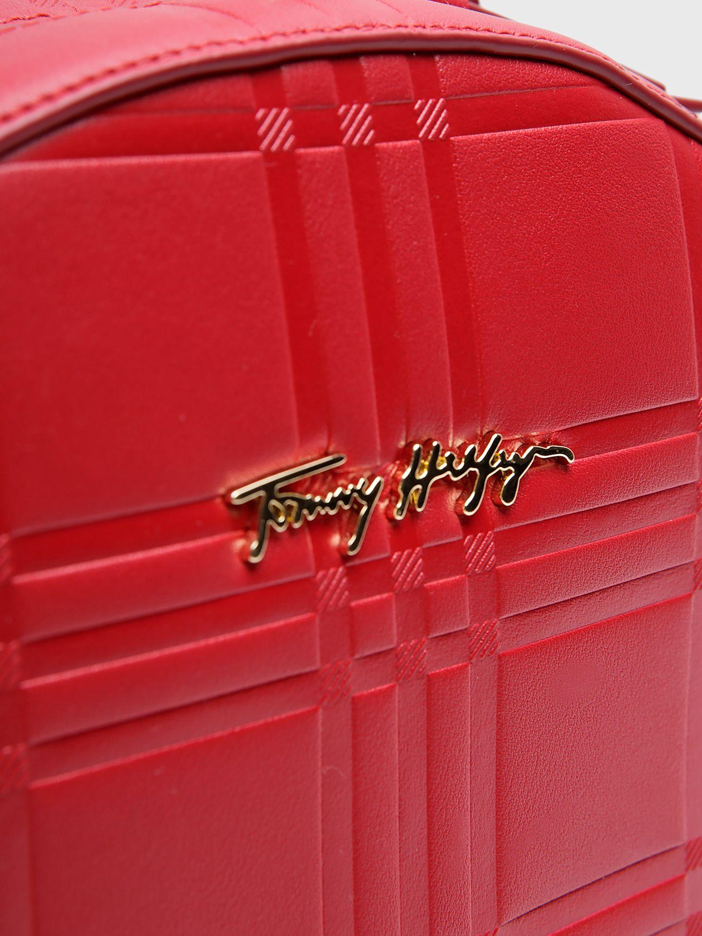 Mochila Mini Established Tartán Rojo Tommy Hilfiger-2