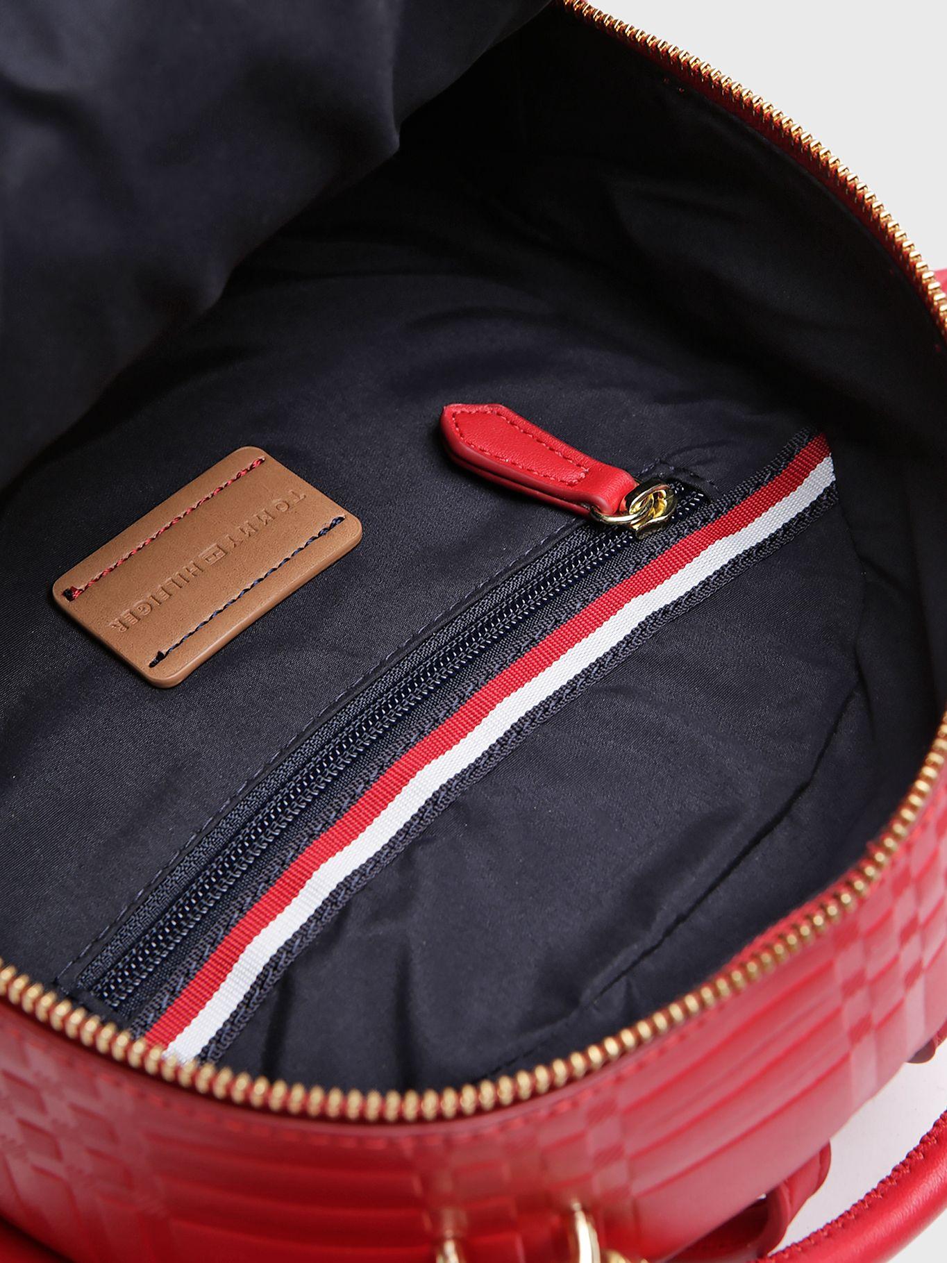 Mochila Mini Established Tartán Rojo Tommy Hilfiger-4