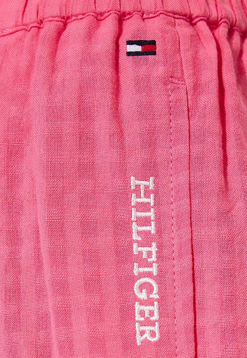 Shorts A Rayas De Corte Amplio Rosado Tommy Hilfiger-4