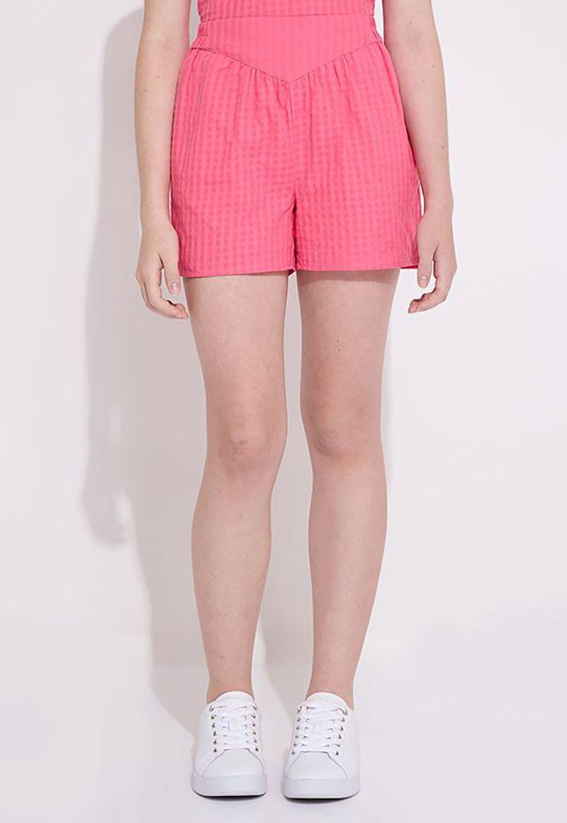Shorts A Rayas De Corte Amplio Rosado Tommy Hilfiger-1