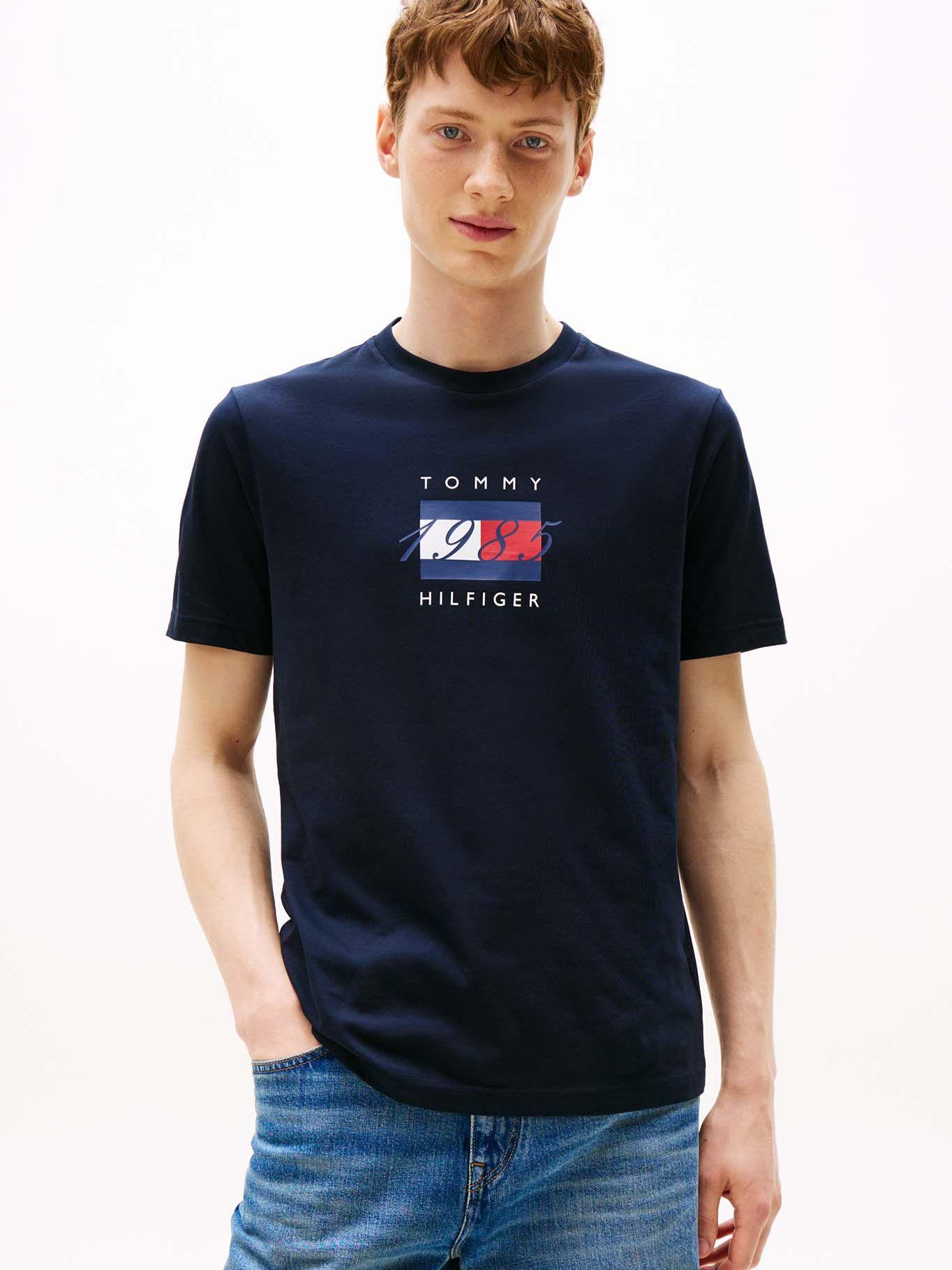 Polera Con Logo Flag Gráfico Azul Tommy Hilfiger-0