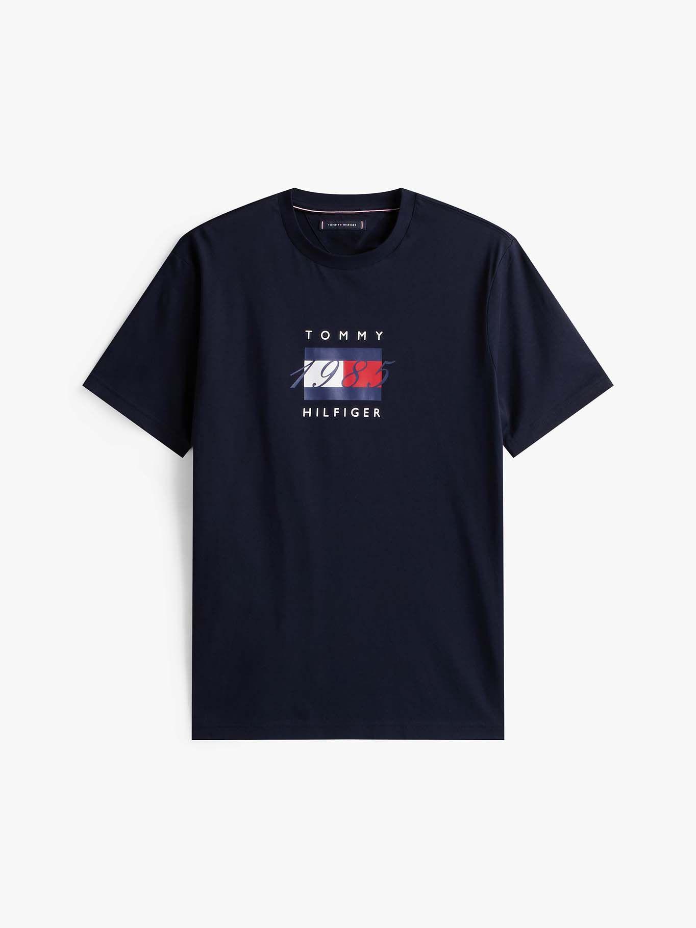 Polera Con Logo Flag Gráfico Azul Tommy Hilfiger-4