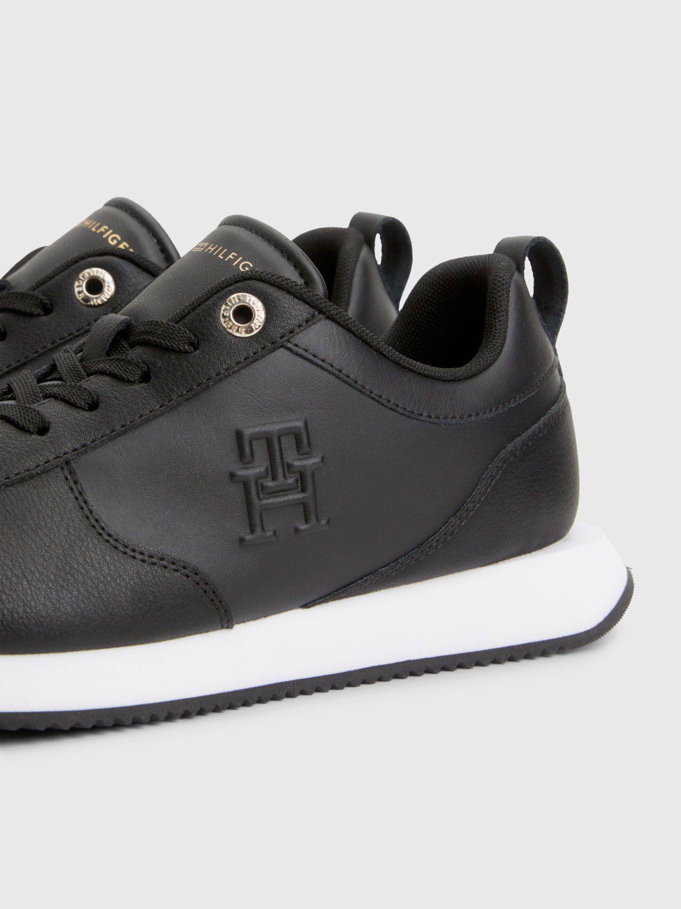 Zapatilla Casuales De Cuero Negro Tommy Hilfiger-2