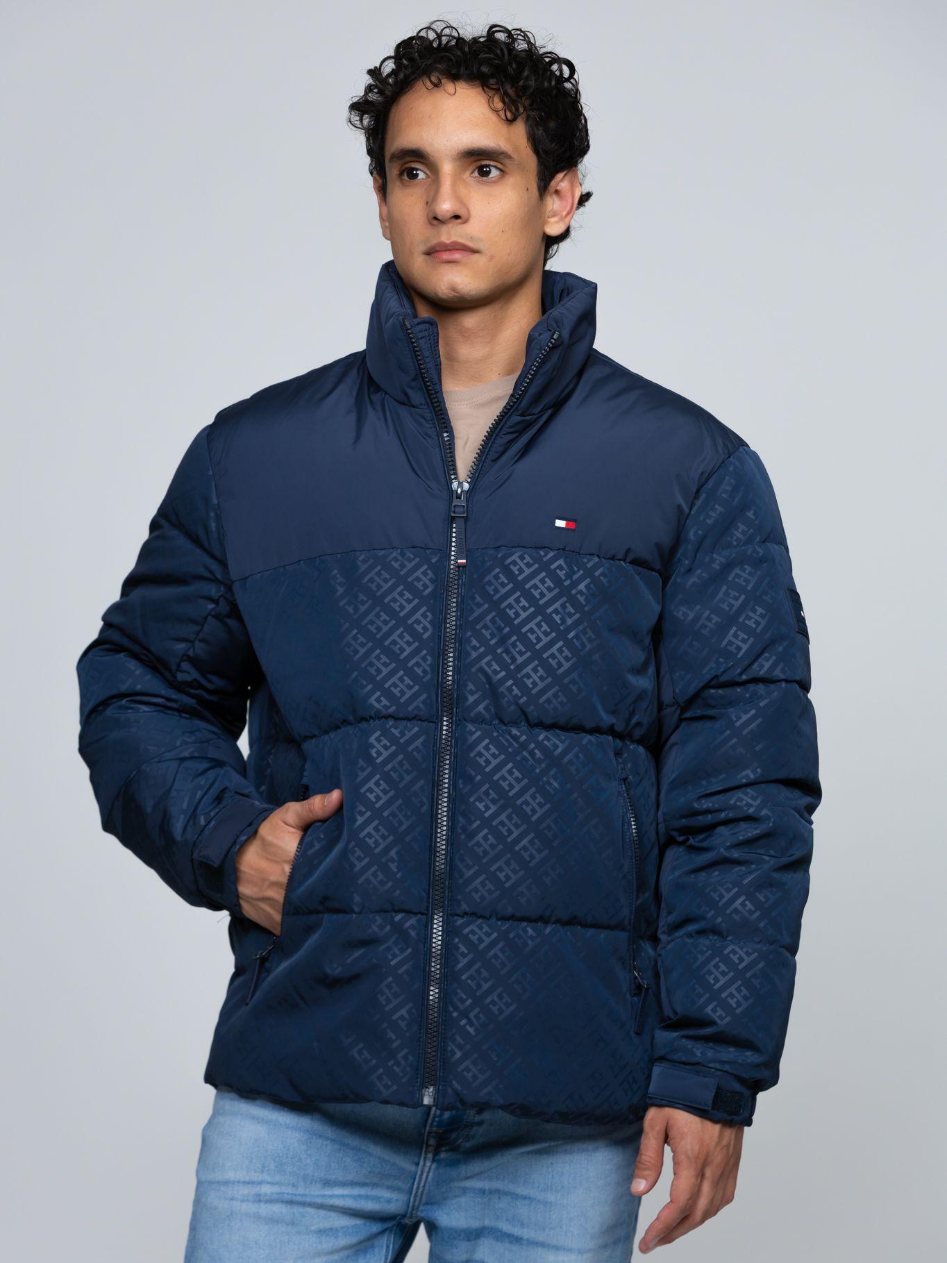 Parka Cuello Alto Acolchada De Logo Azul Tommy Hilfiger-0
