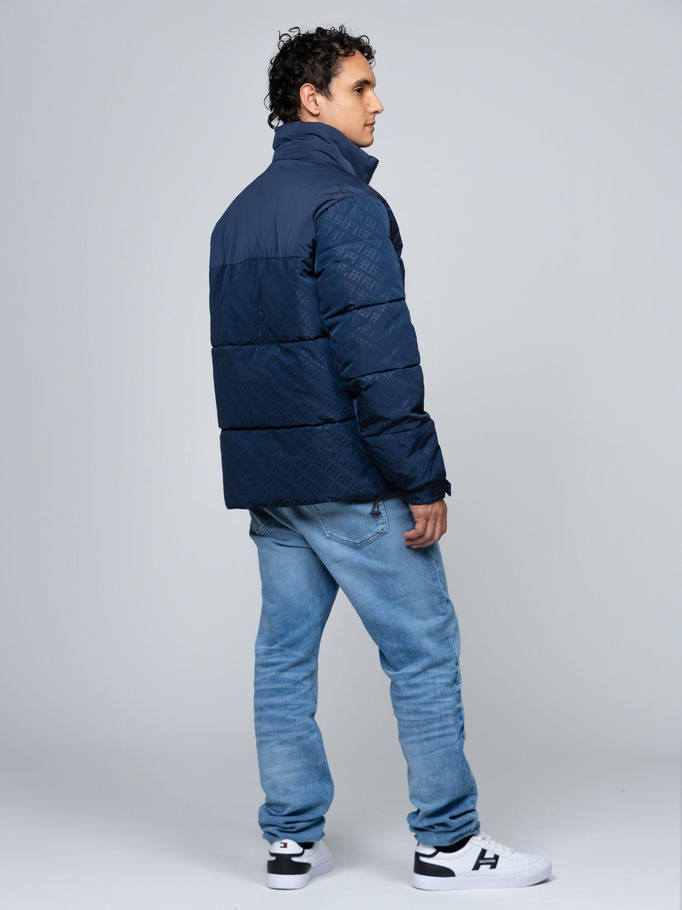 Parka Cuello Alto Acolchada De Logo Azul Tommy Hilfiger-2