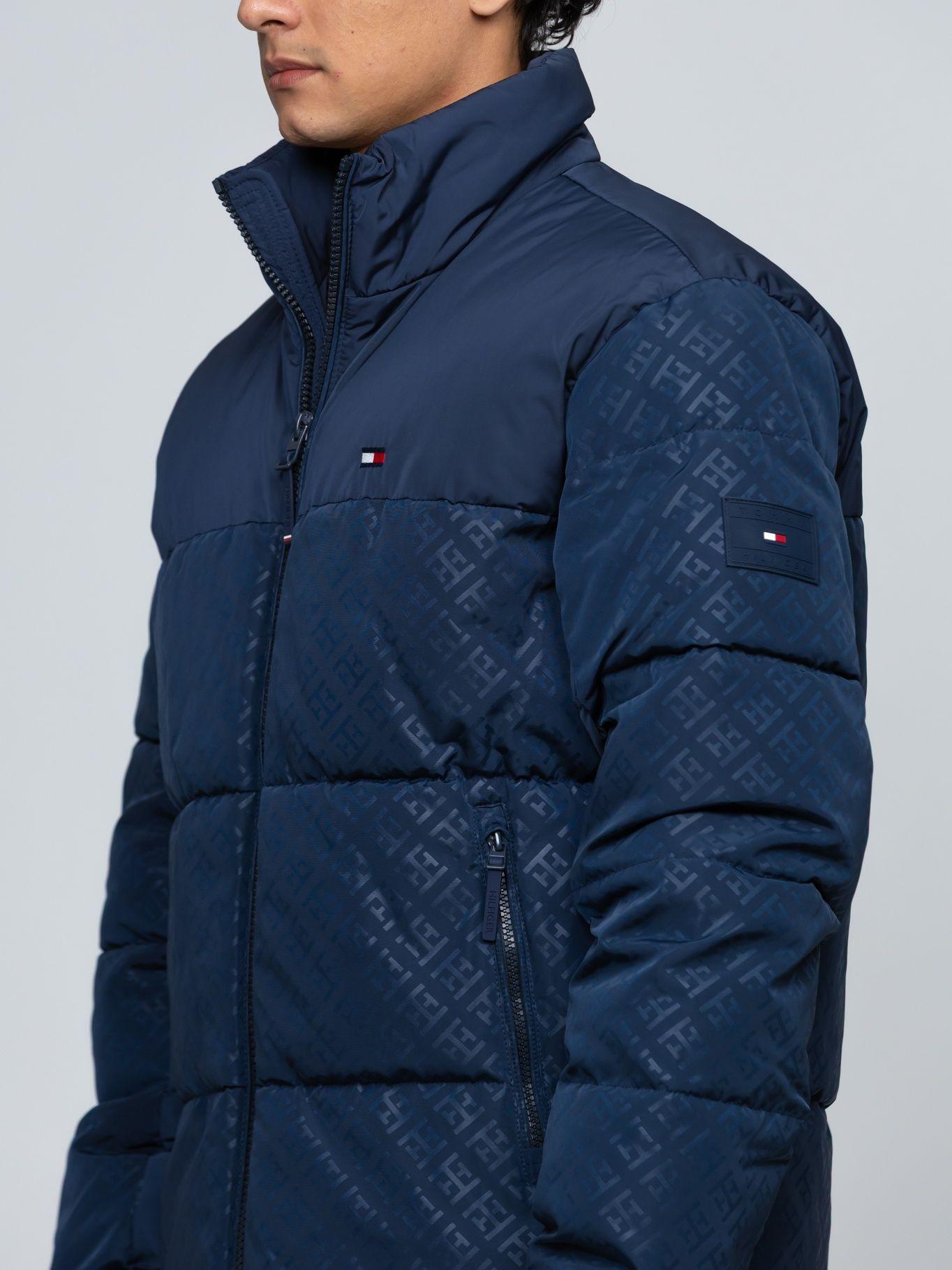 Parka Cuello Alto Acolchada De Logo Azul Tommy Hilfiger-5