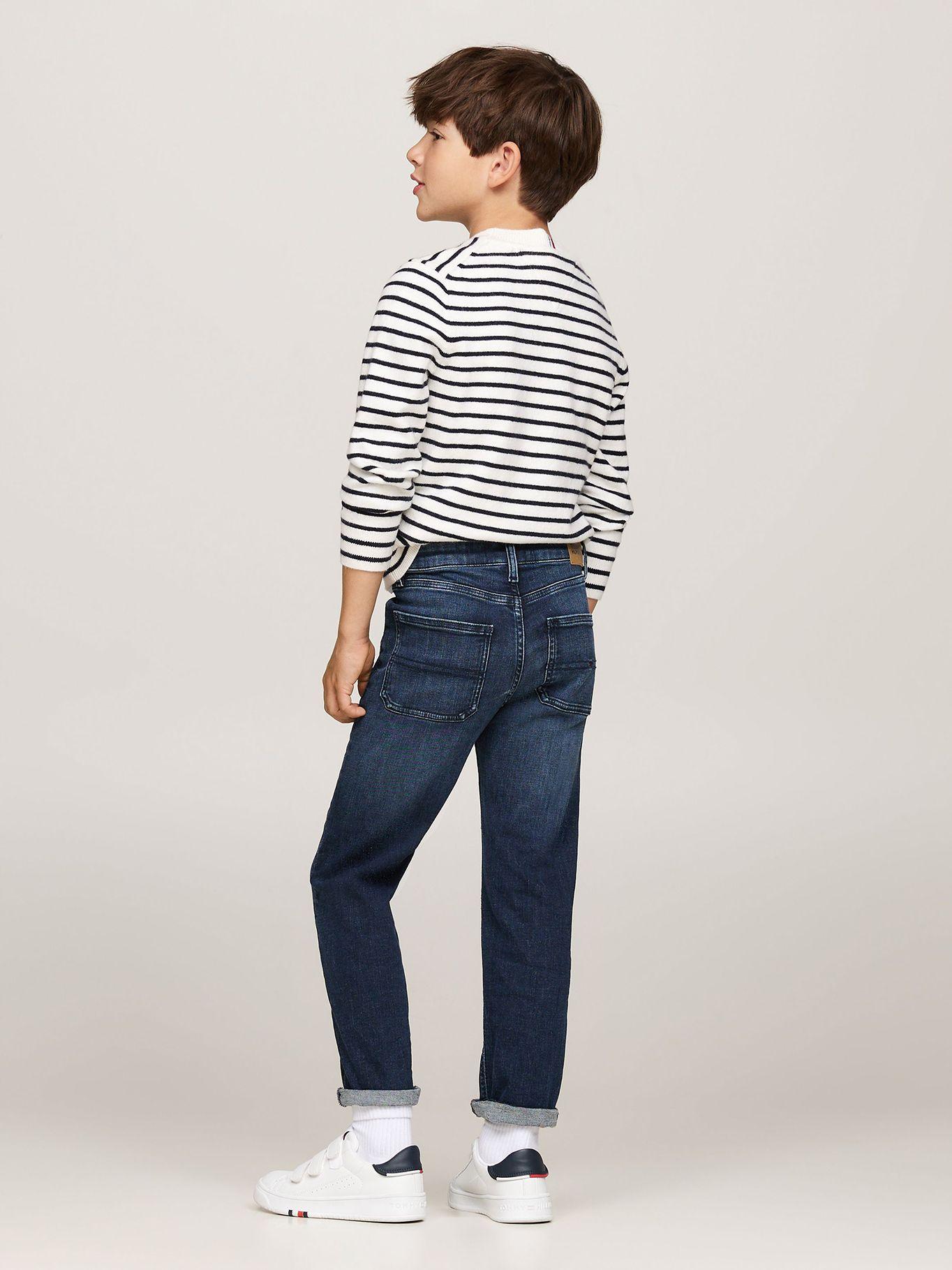 Jeans De Corte Skater Con Logo Azul Tommy Hilfiger-2