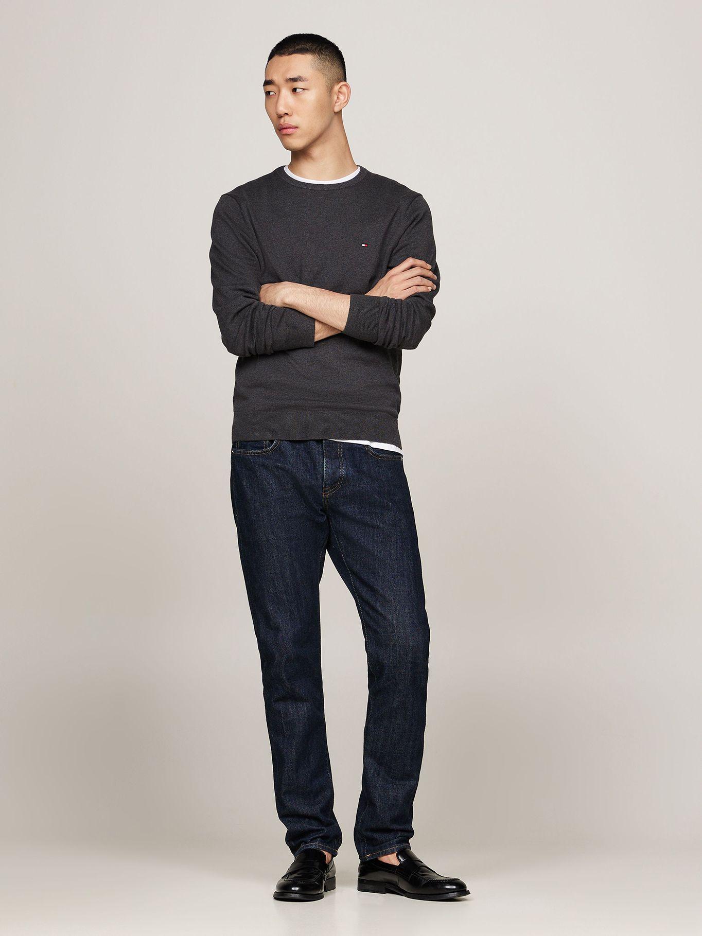 Sweater Básico Signature C-Neck Tommy Hilfiger Gris-1