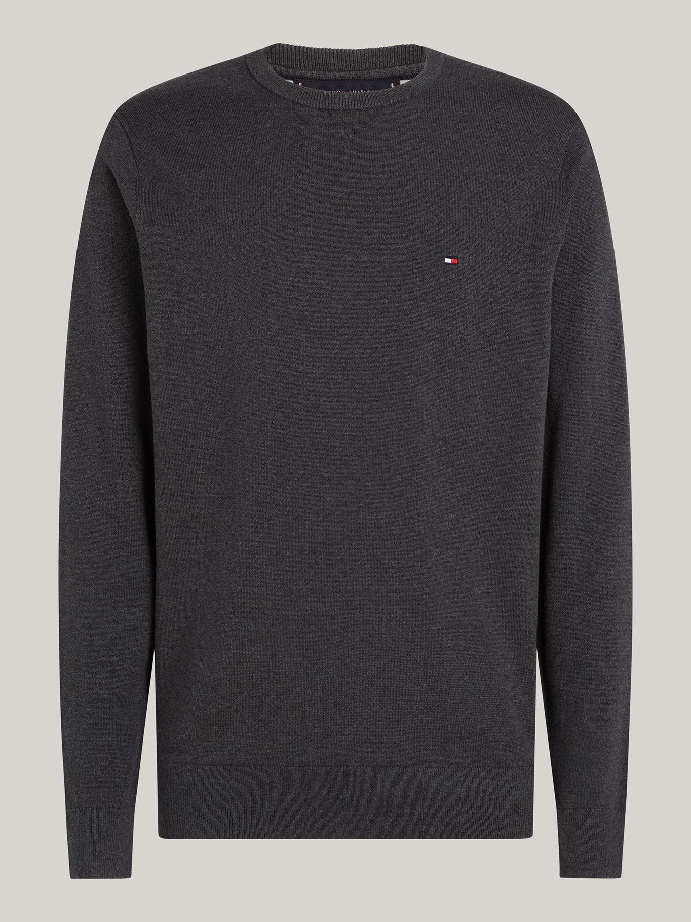 Sweater Básico Signature C-Neck Tommy Hilfiger Gris-4