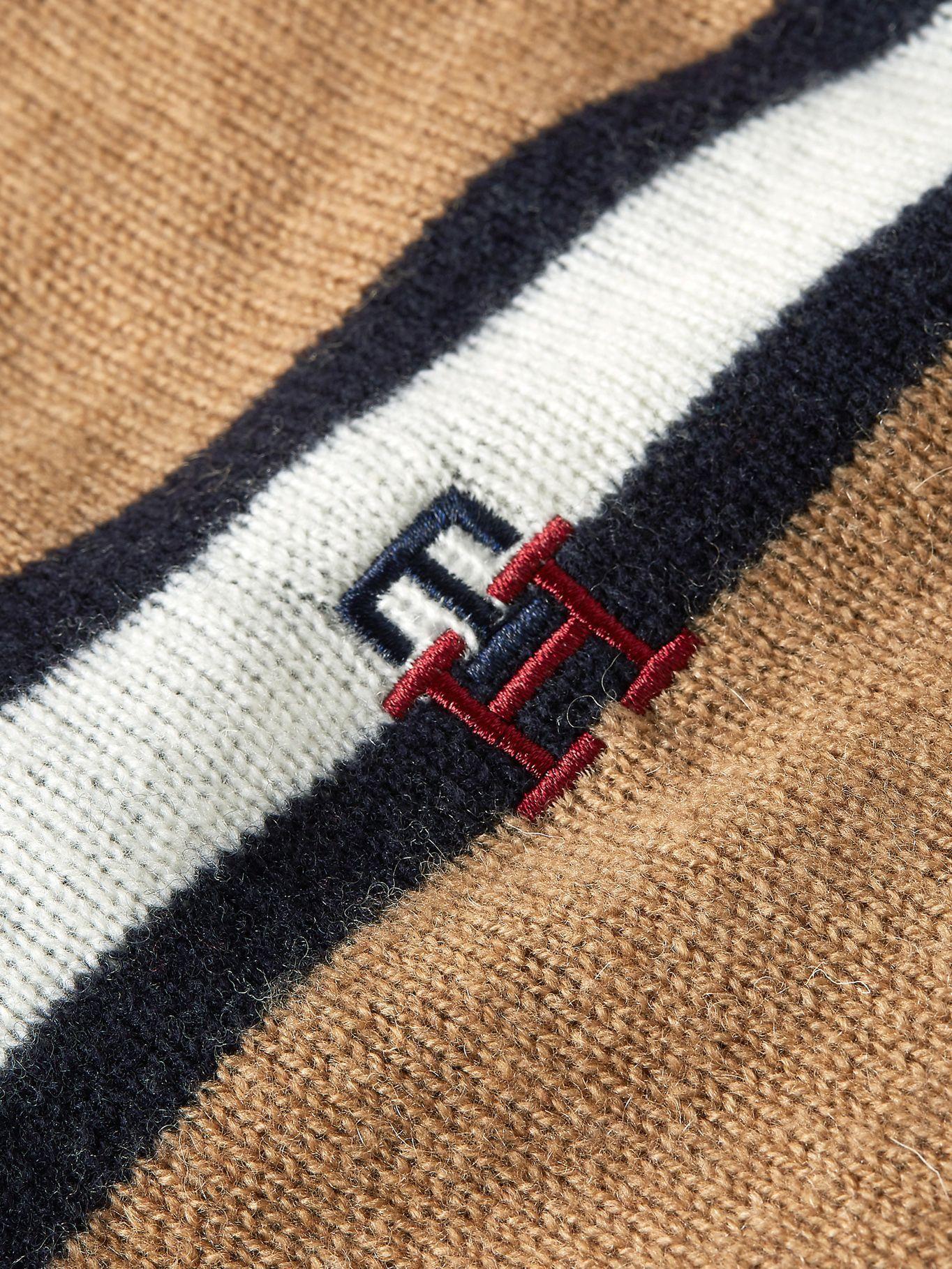 Sweater De Lana Stripe Logo Café Tommy Hilfiger-5