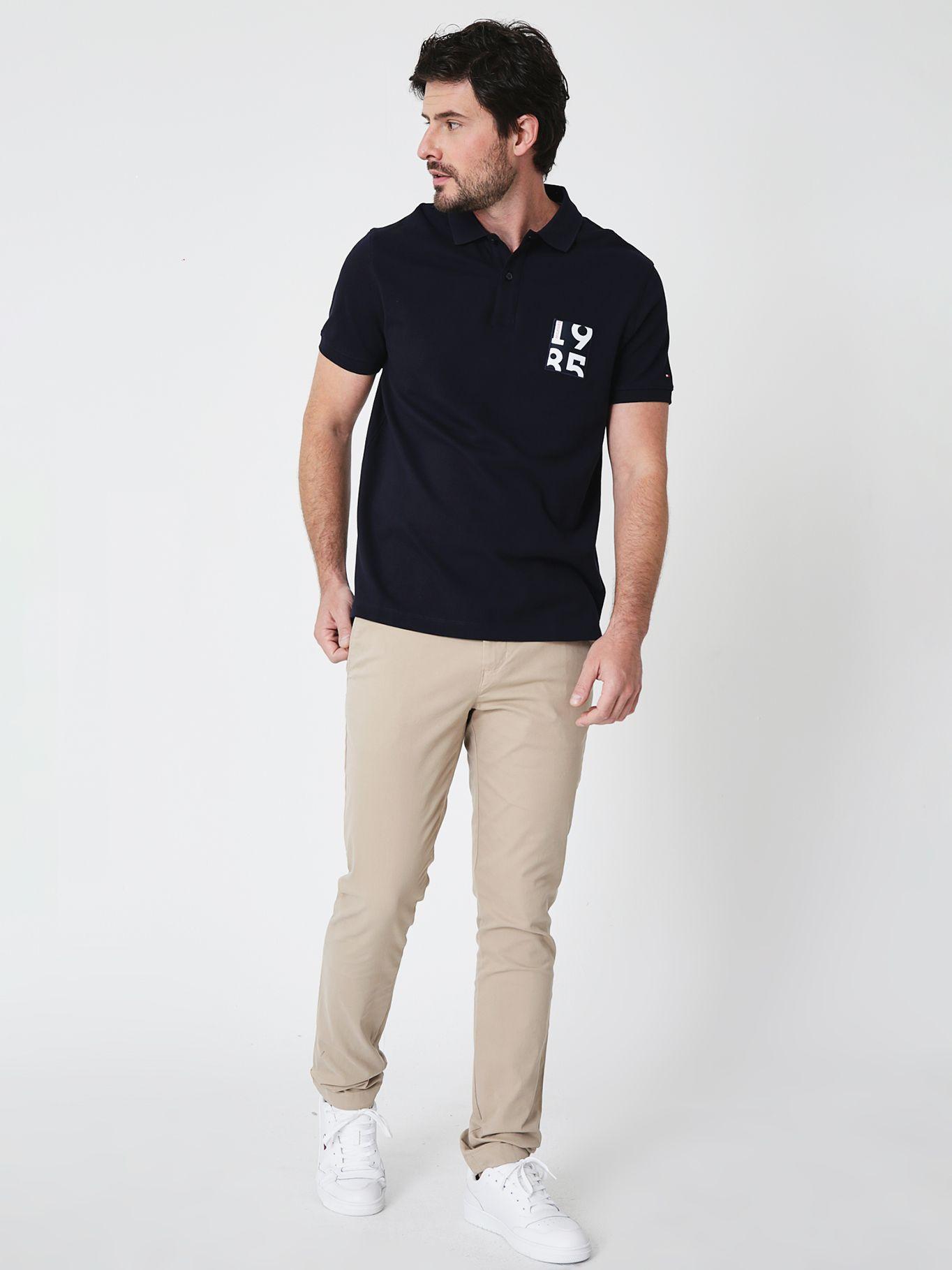 Polo Regular Fit Logo 1985 Azul Tommy Hilfiger-2