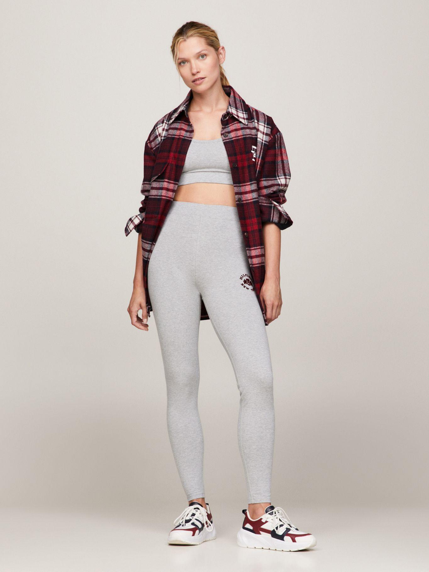 Leggings Sport Largos Cintura Alta Gris Tommy Hilfiger-1