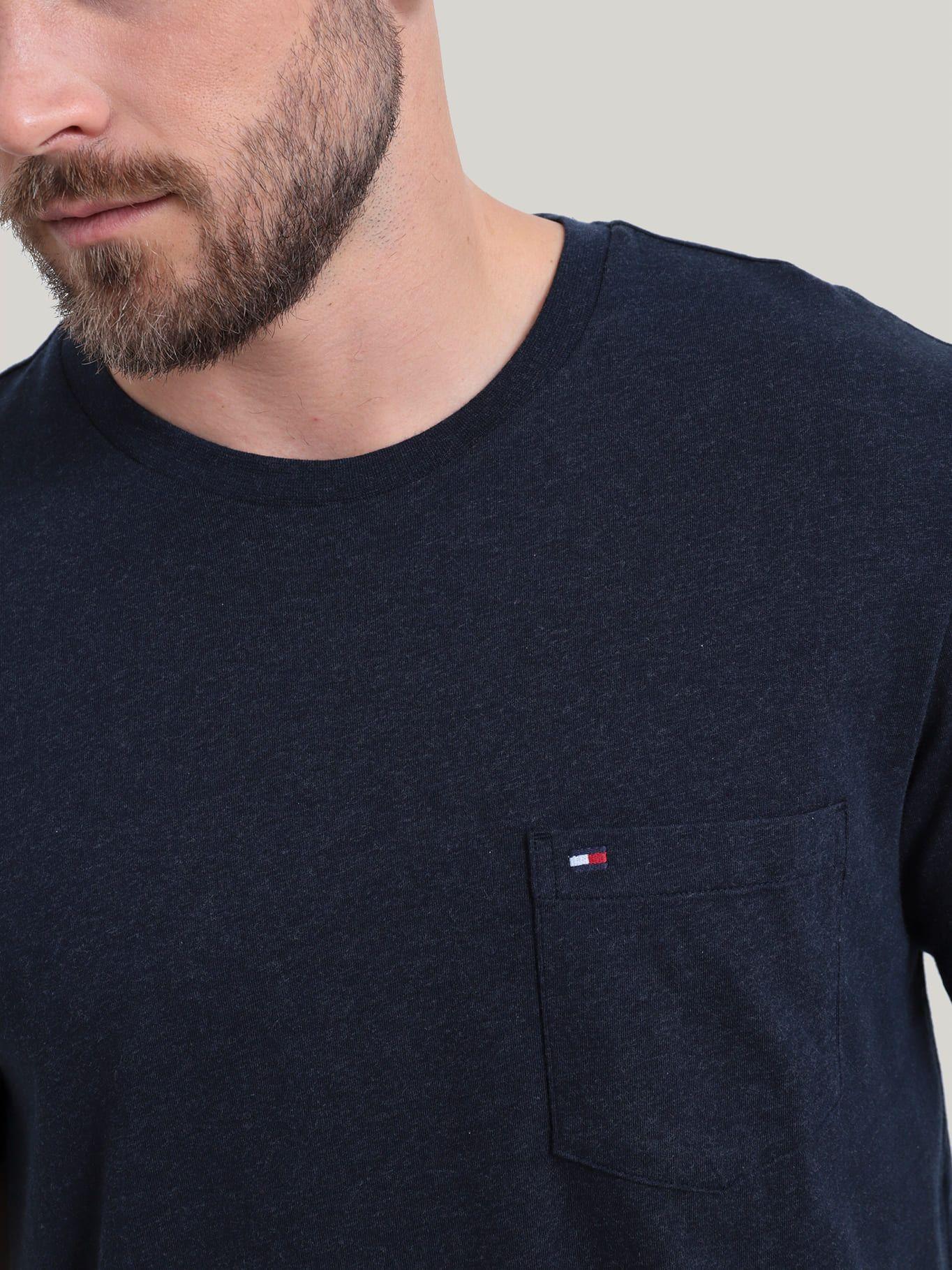 Polera Essential Bolsillo Frontal Azul Tommy Hilfiger-3