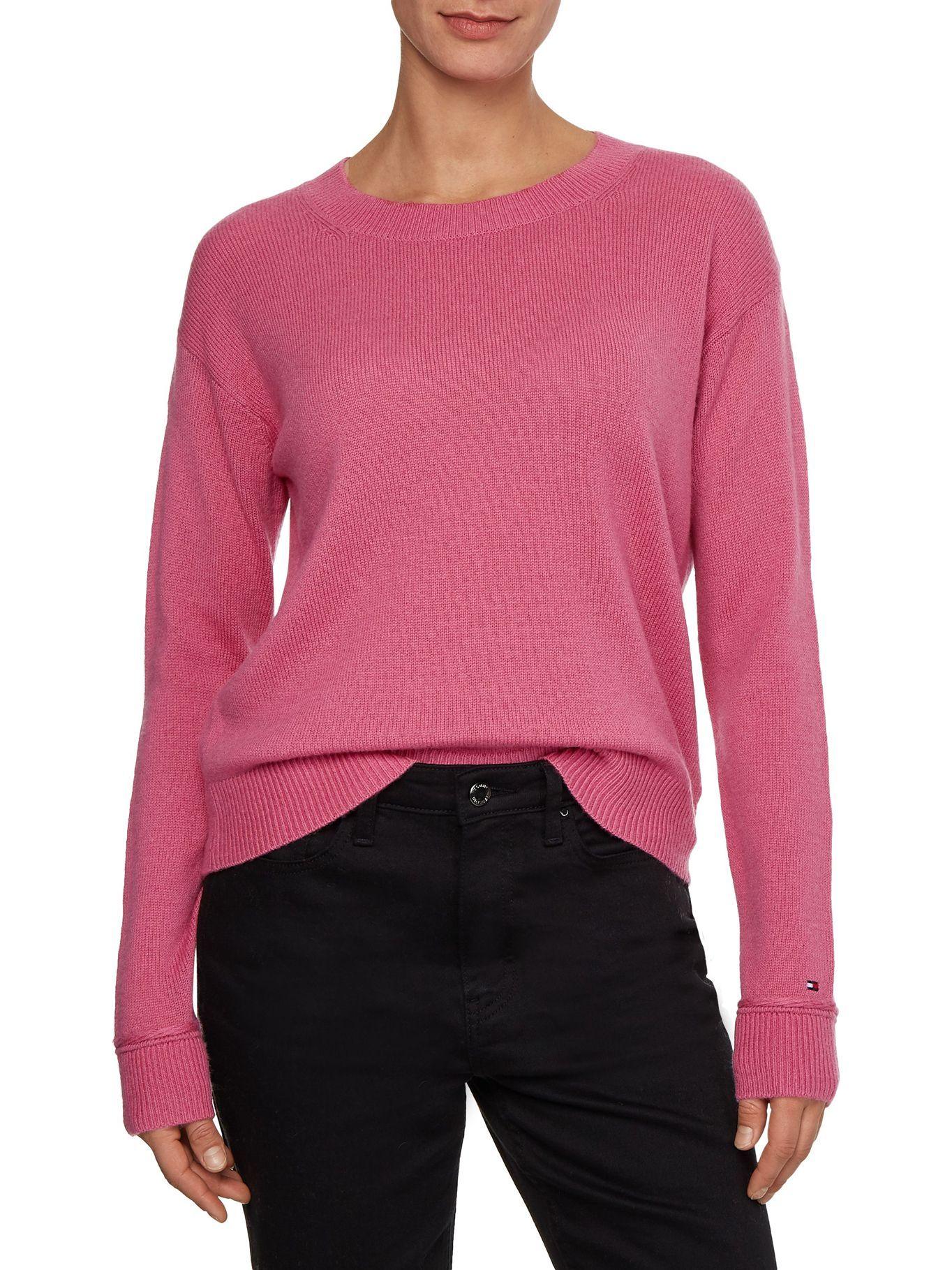 Sweater De Lana Suave C-Neck Rosado Tommy Hilfiger-0