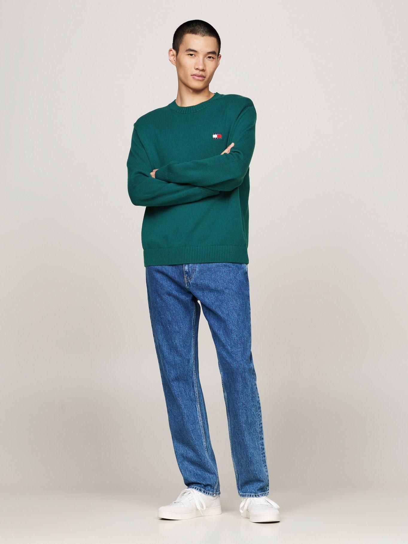 Sweater Con Logo De Parche Verde Tommy Hilfiger-1