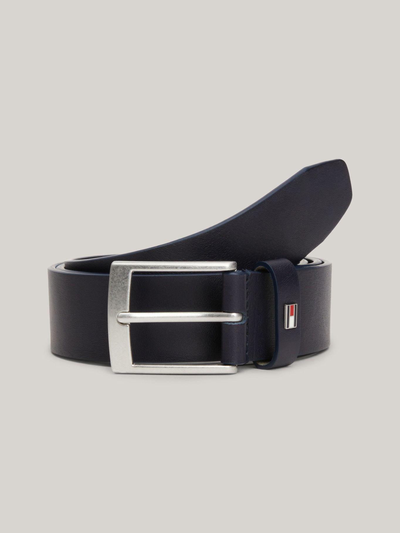 Cinturón Cuero Liso Logo Esmaltado Negro Tommy Hilfiger-0